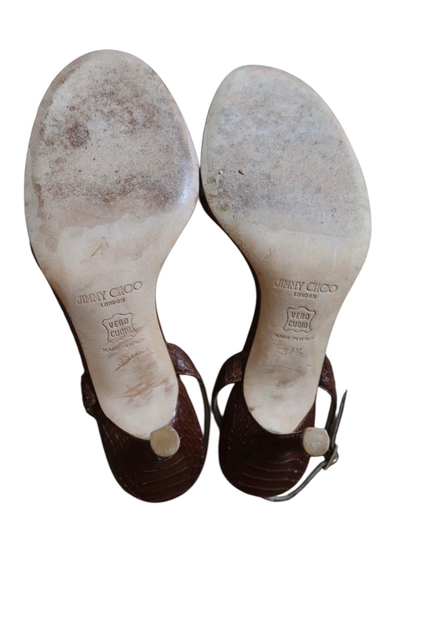 Jimmy Choo brown snakeskin heels (37.5)