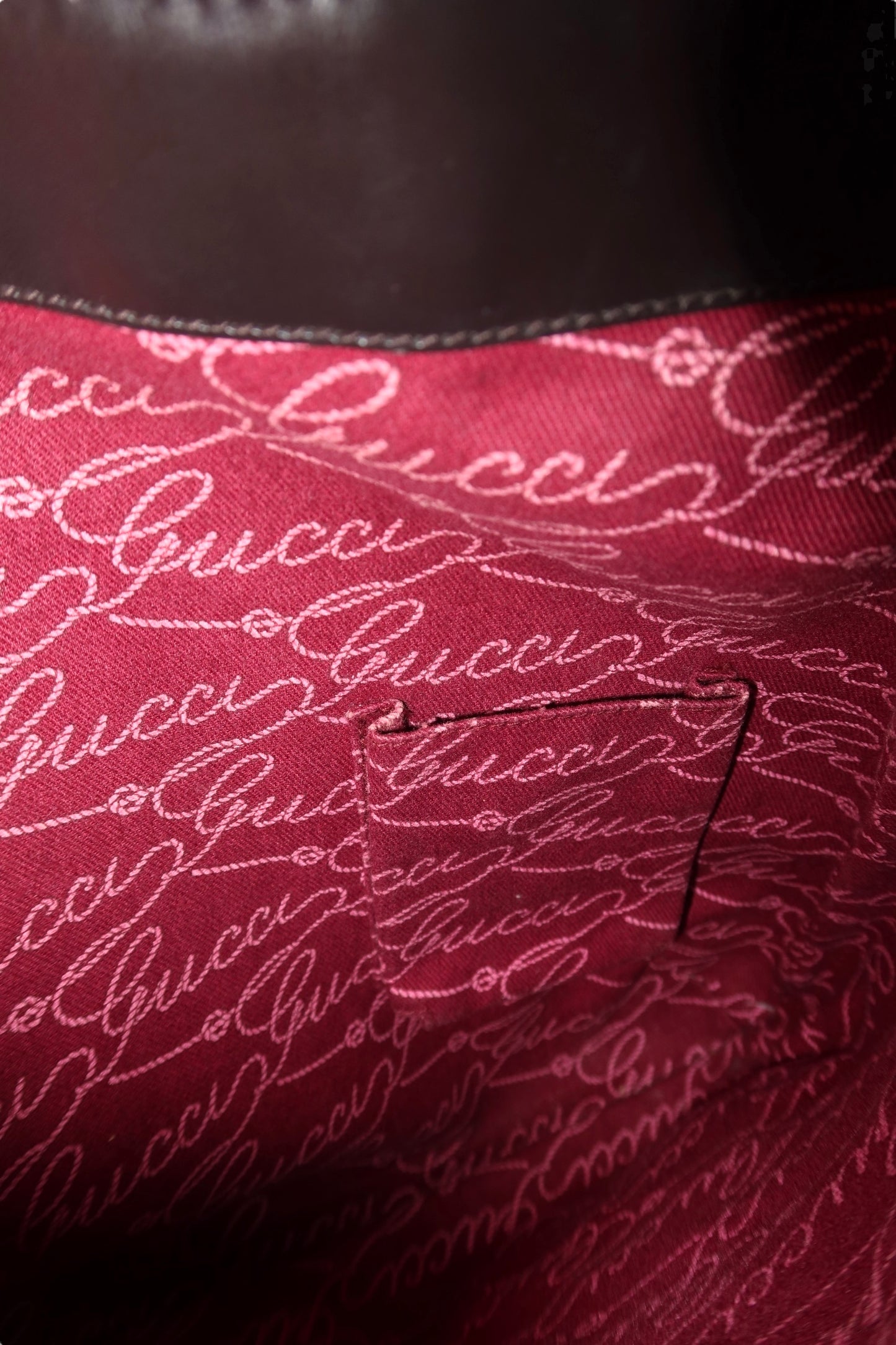 Gucci brown GG nylon shoulder bag