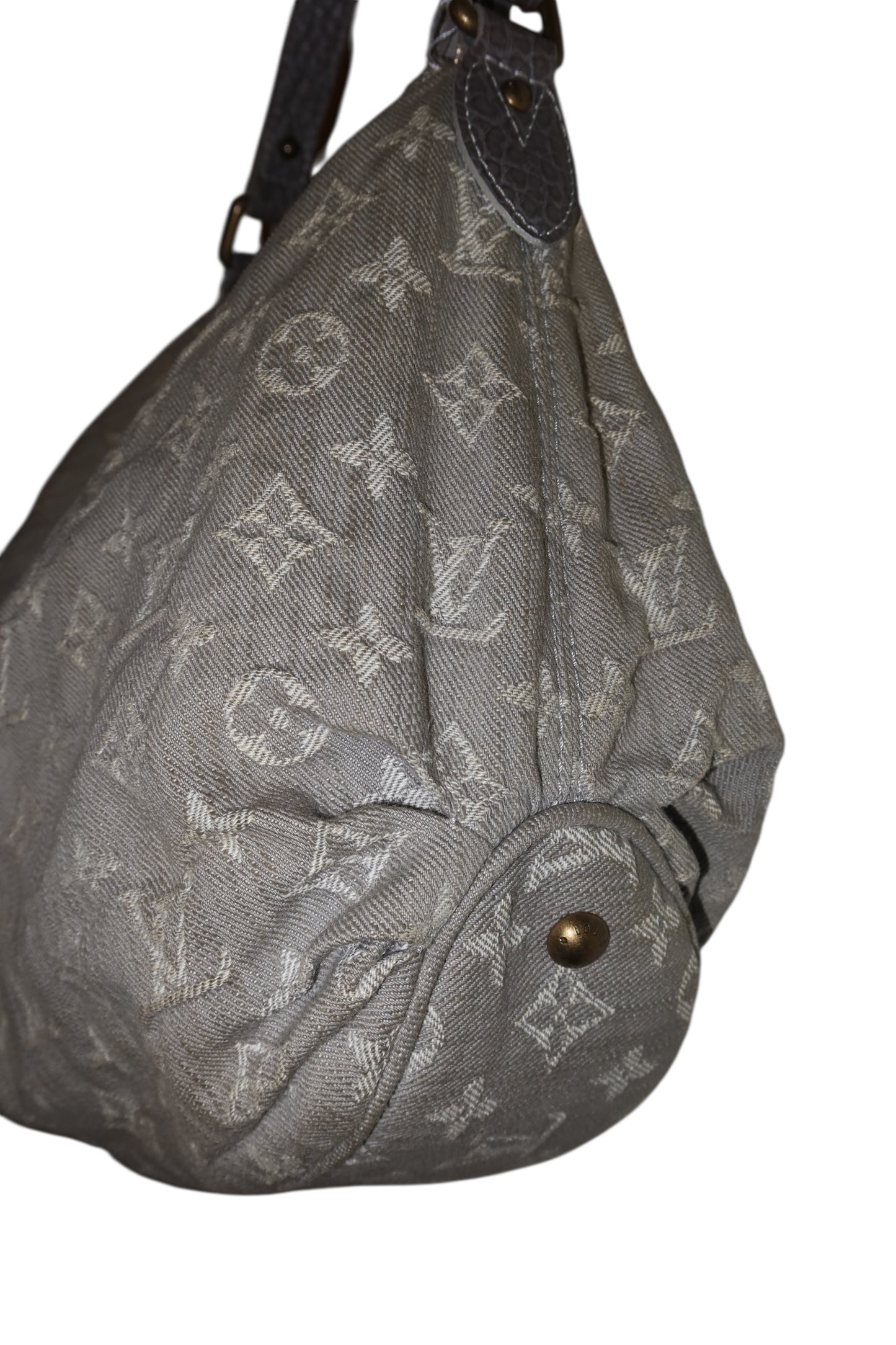 Louis Vuitton grey denim Mahina bag