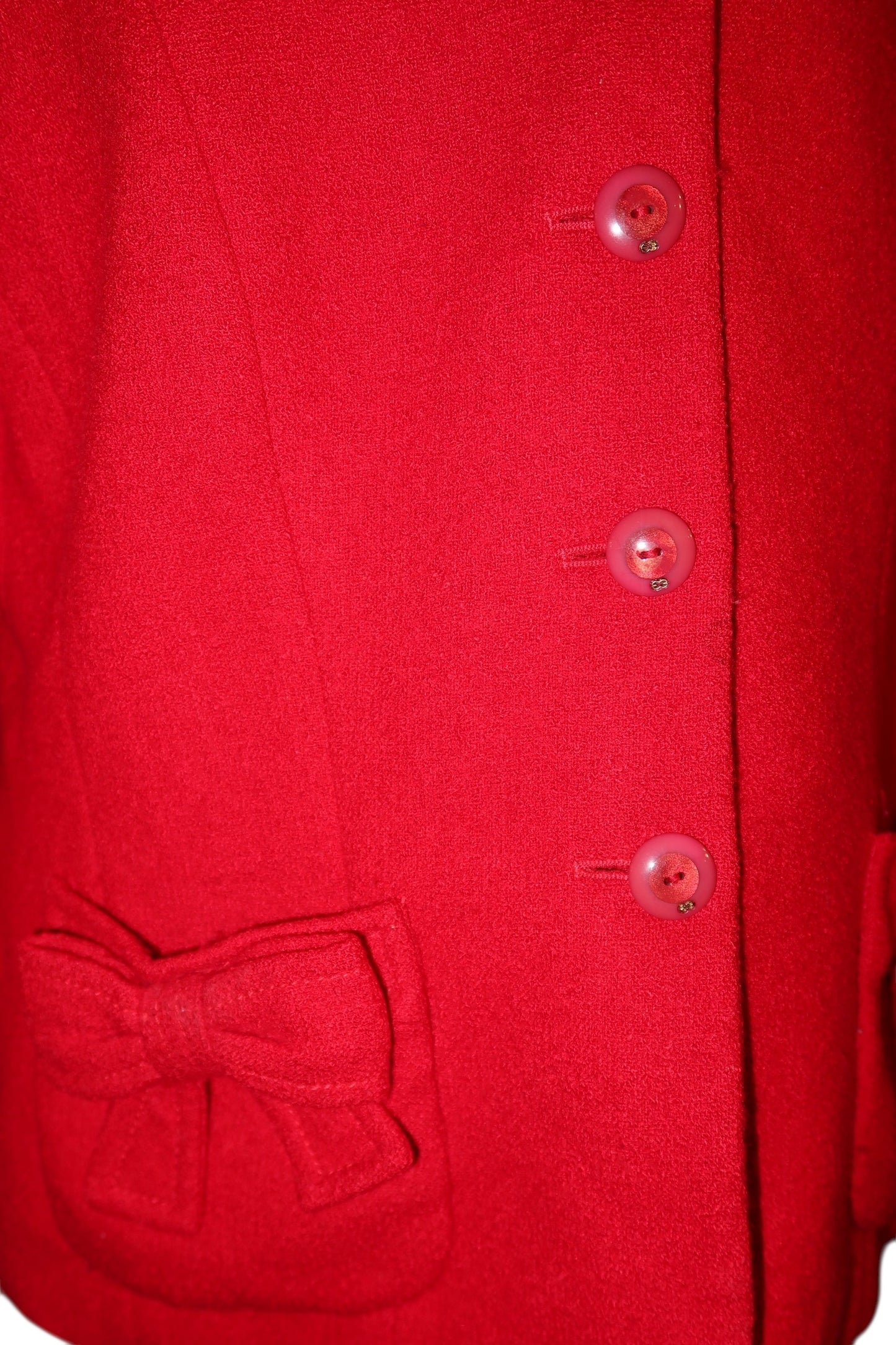 Escada red blazer with bow details
