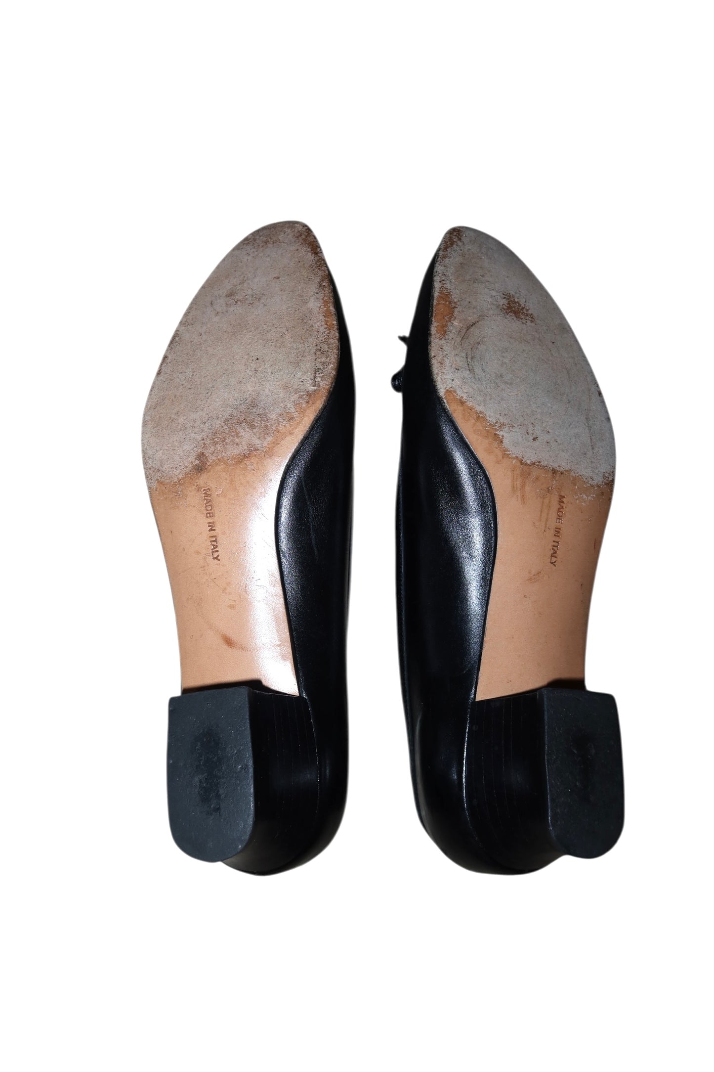 Salvatore Ferragamo black ballerinas with bows (8B)