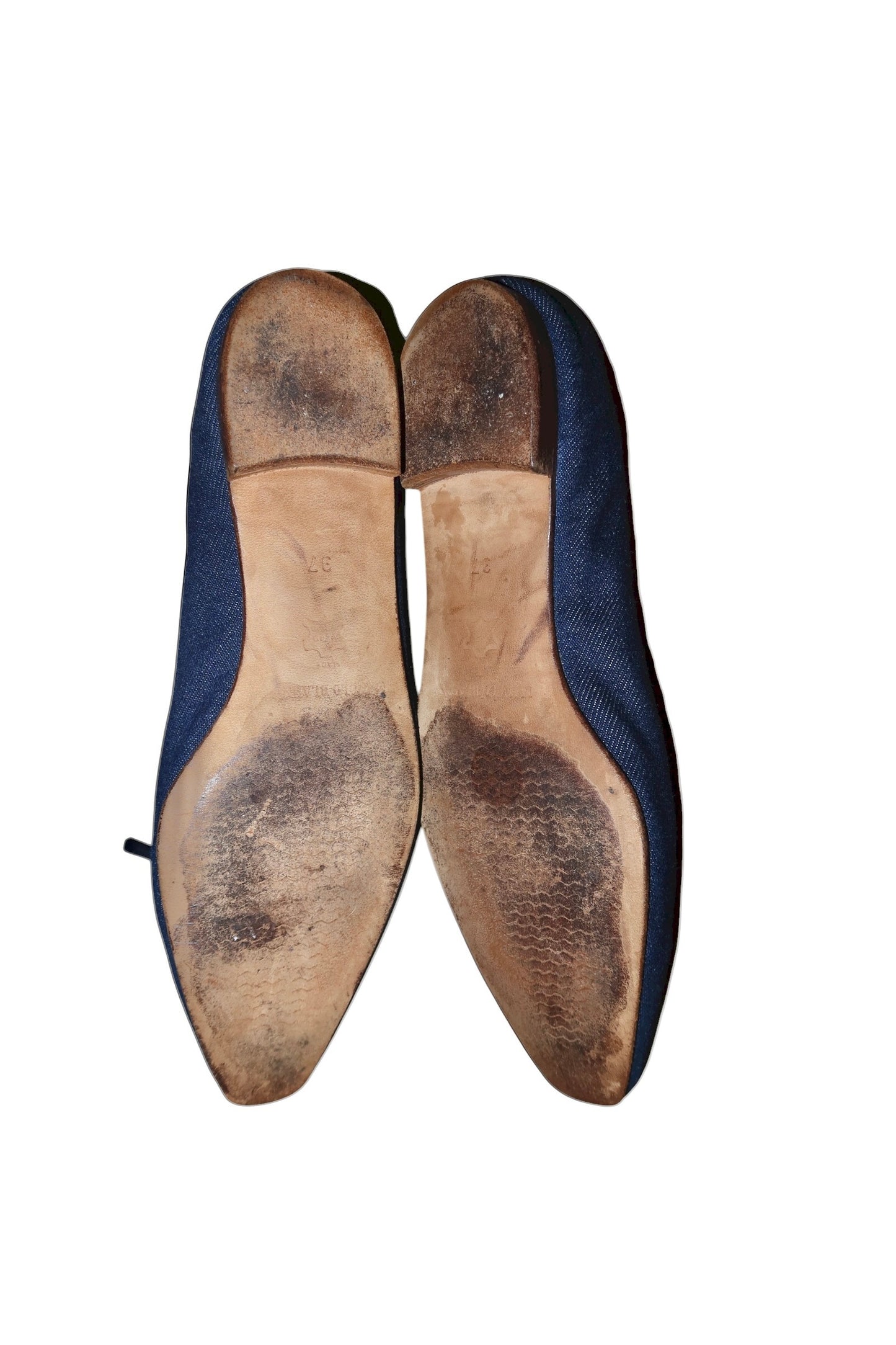 Manolo Blahnik denim ballerina flats (37)