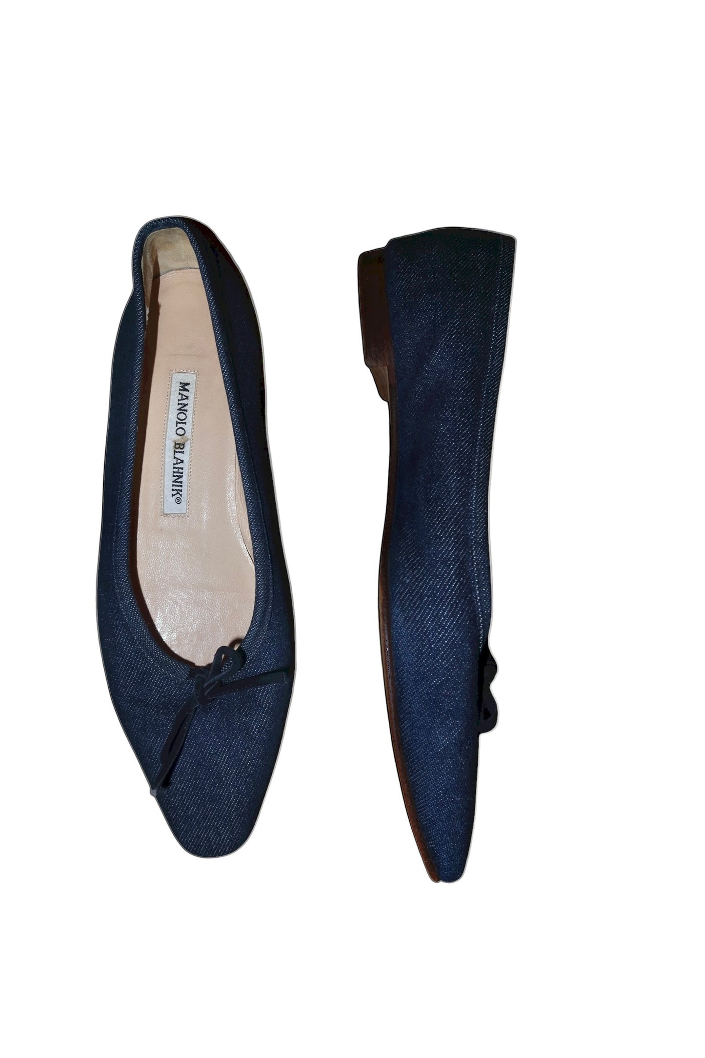 Manolo Blahnik denim ballerina flats (37)
