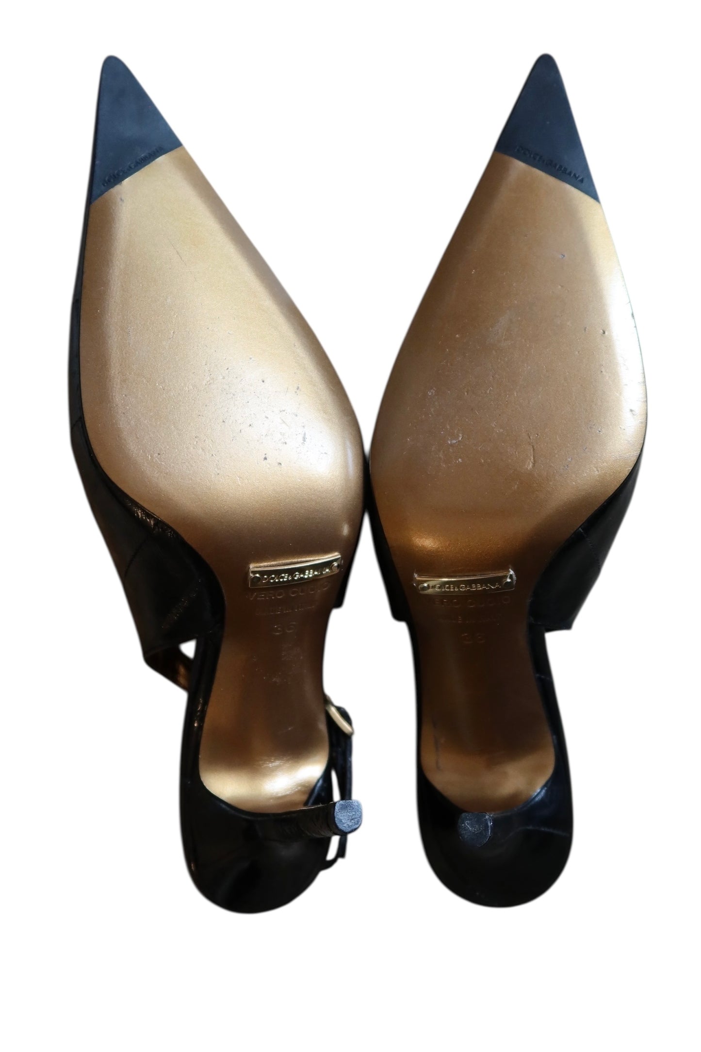 Dolce & Gabbana black patent leather heels (36)