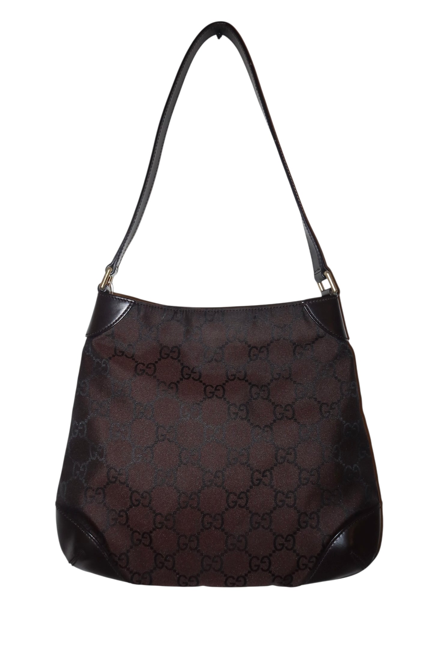 Gucci brown GG nylon shoulder bag