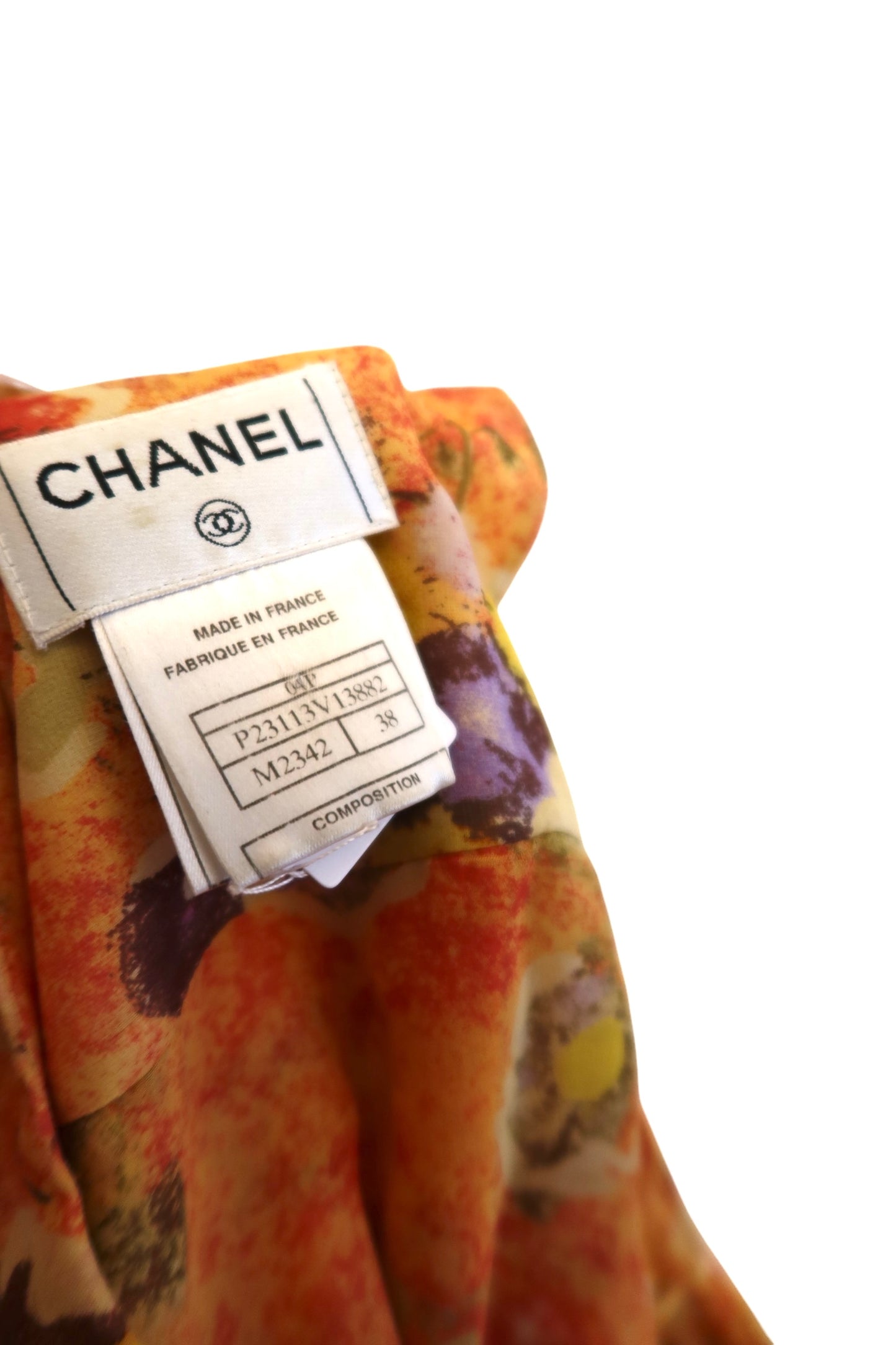 Chanel 2004 floral chiffon skirt size 38