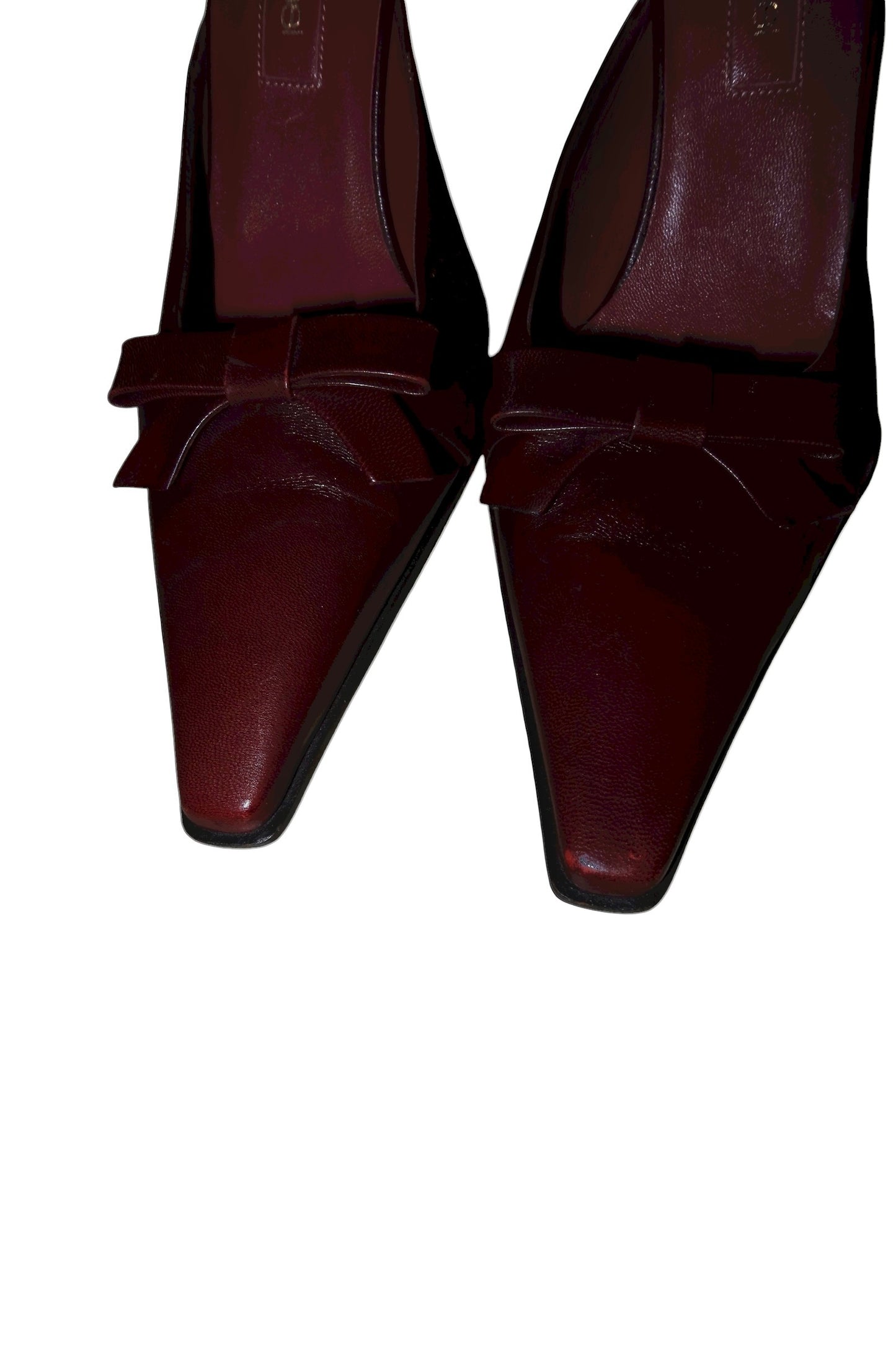 Sergio Rossi burgundy heels with bow details (39)