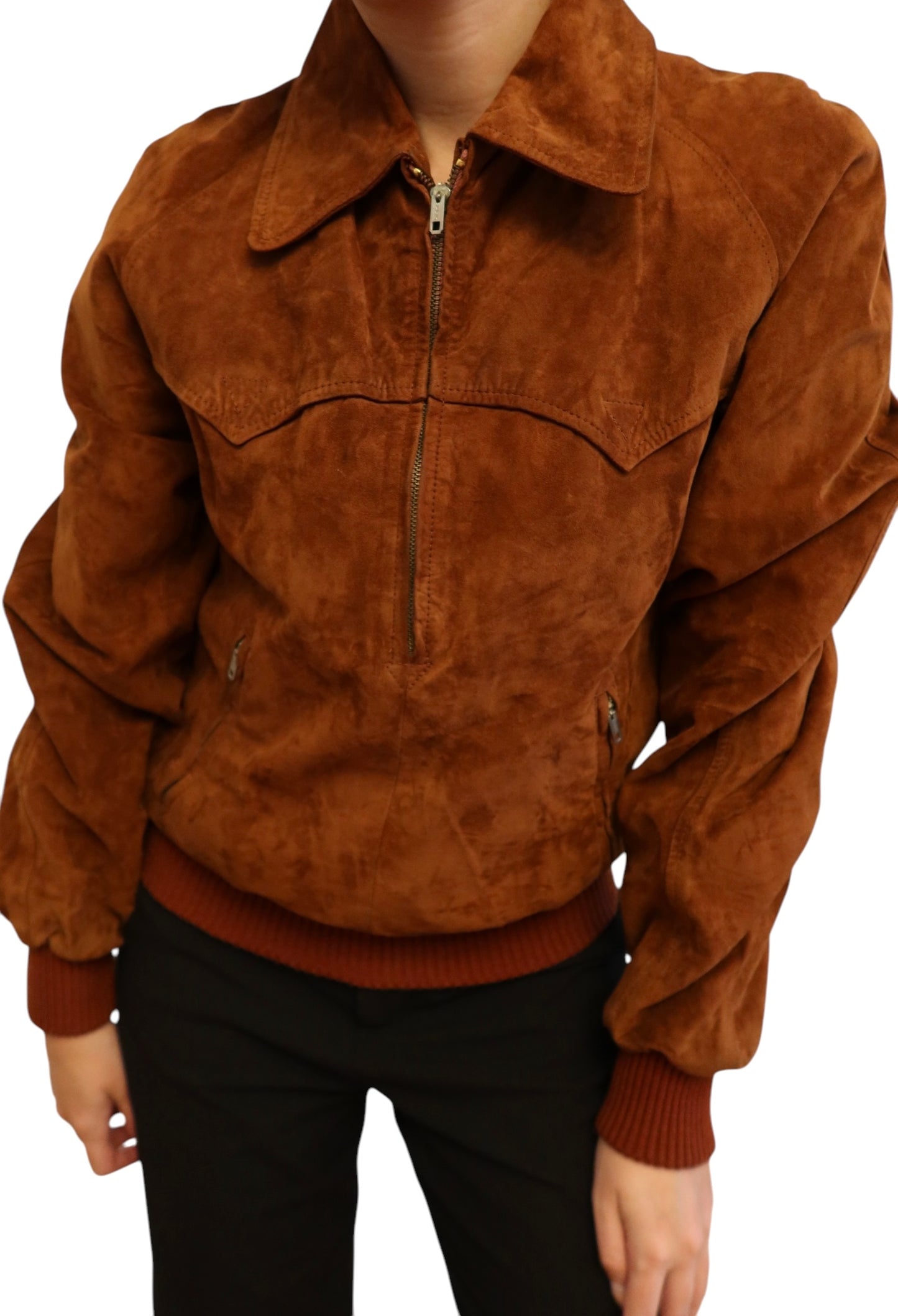 Yves Saint Laurent brown suede jacket