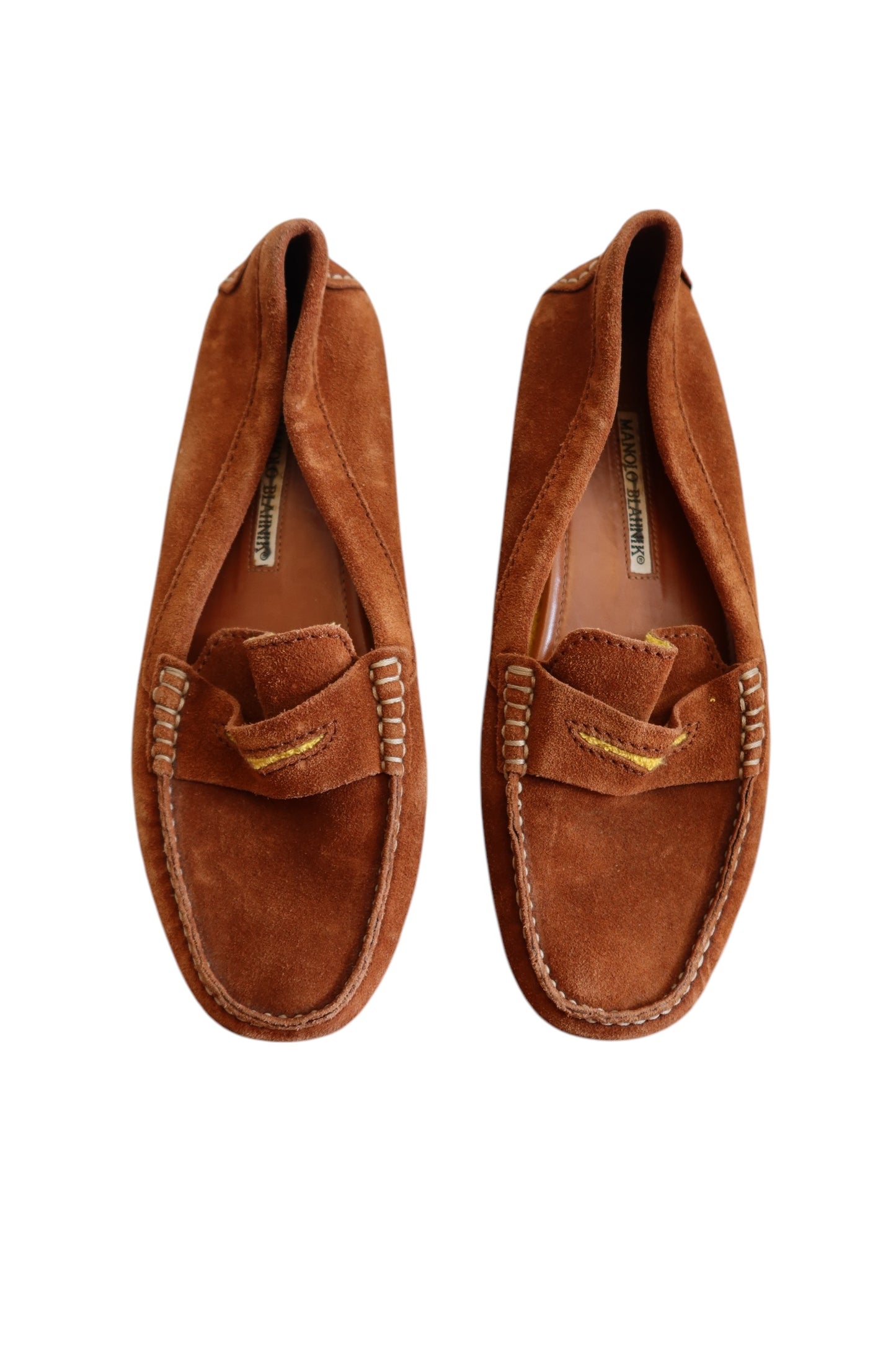 Manolo Blahnik brown loafers (37)