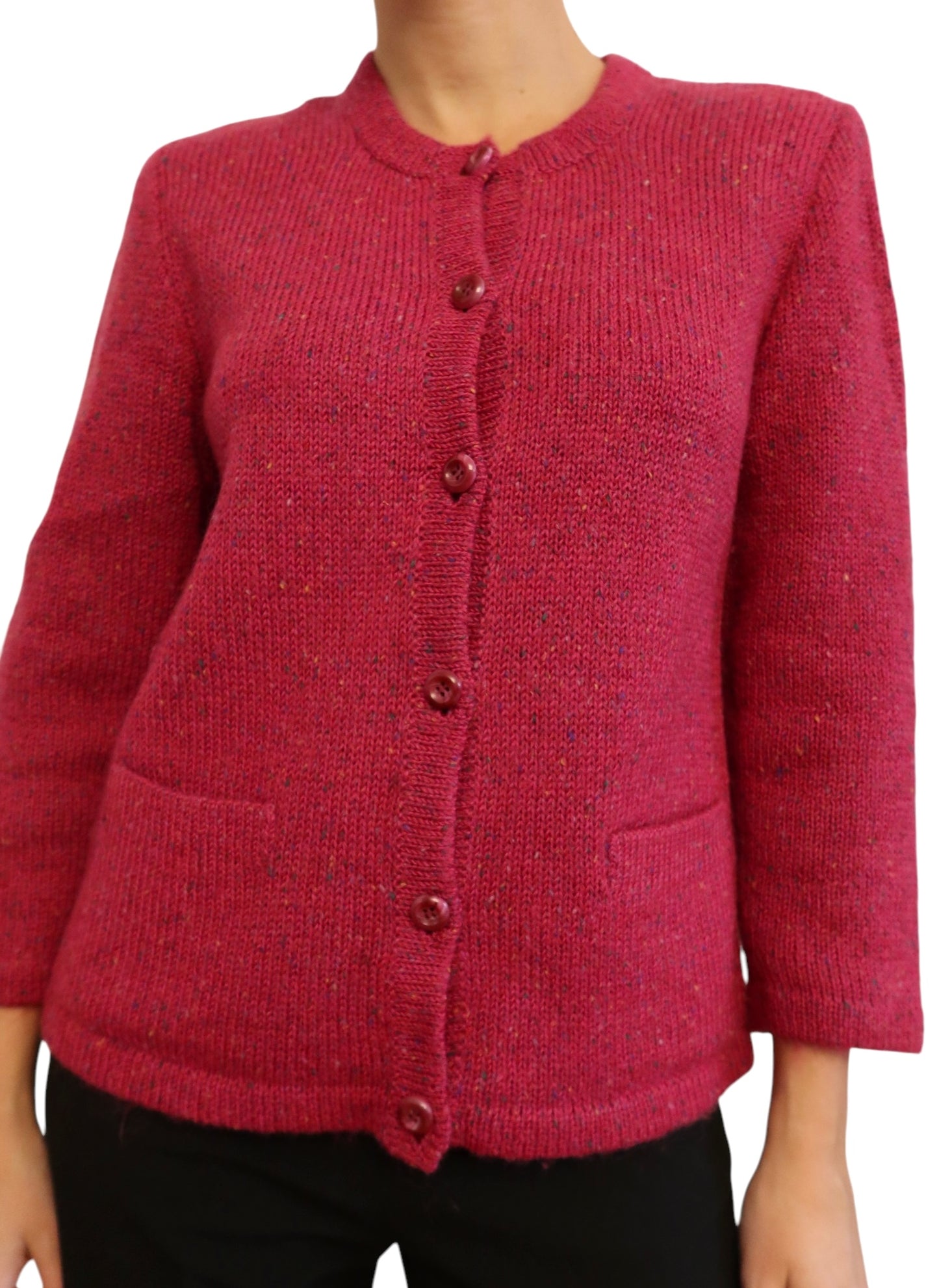 Valentino 80’s pink wool cardigan