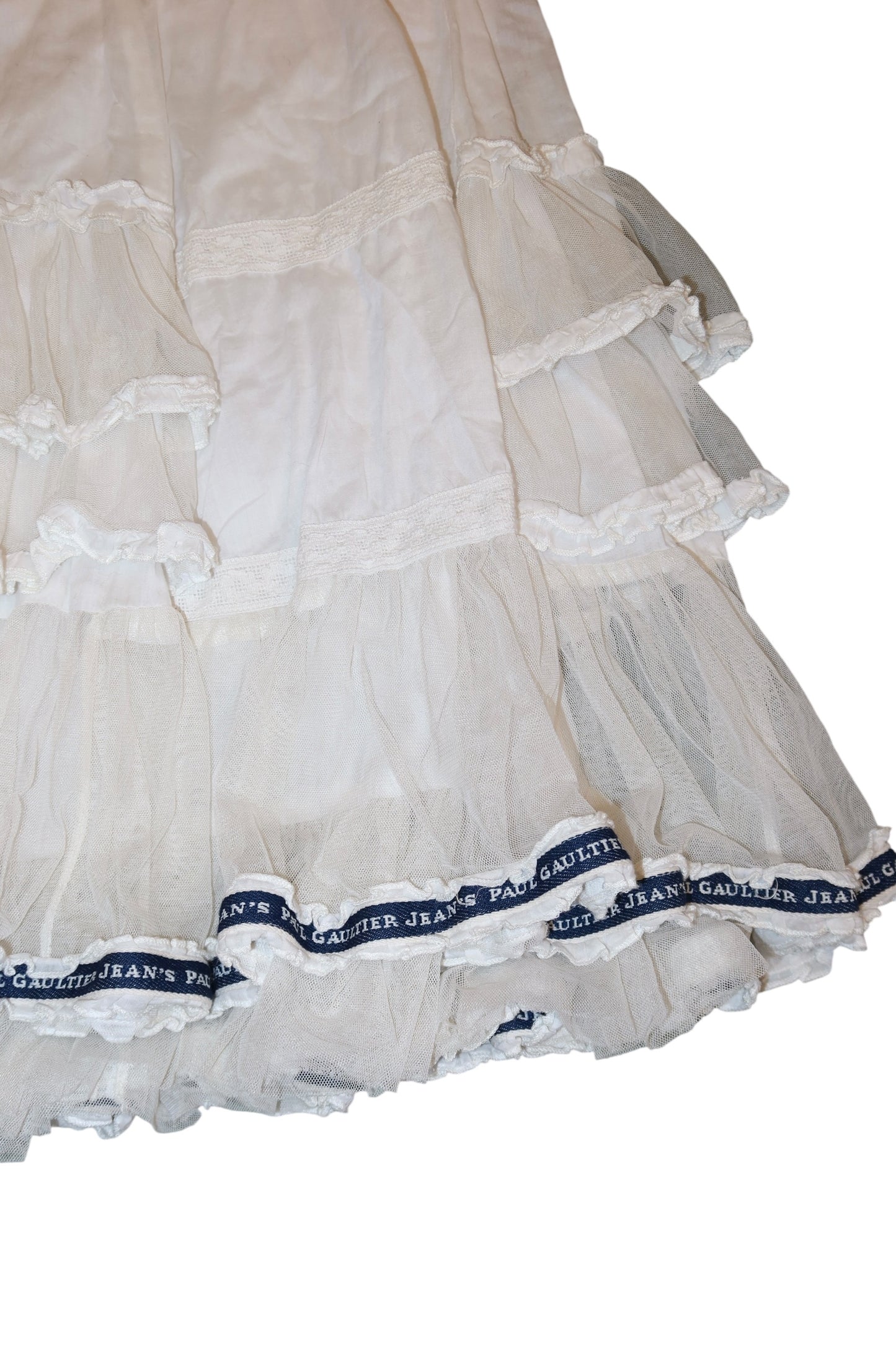 Jean’s Paul Gaultier white ruffle skirt