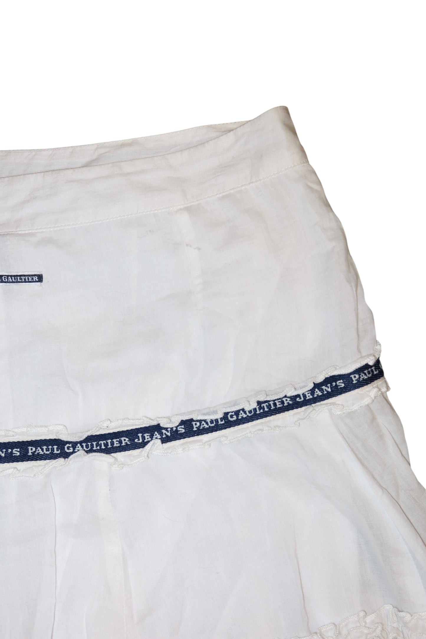 Jean’s Paul Gaultier white ruffle skirt