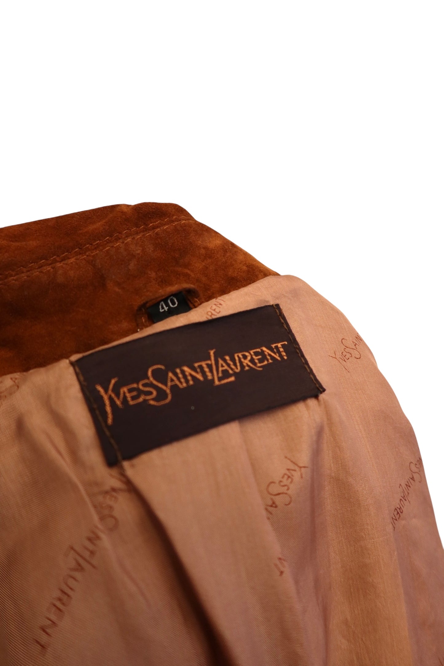 Yves Saint Laurent brown suede jacket