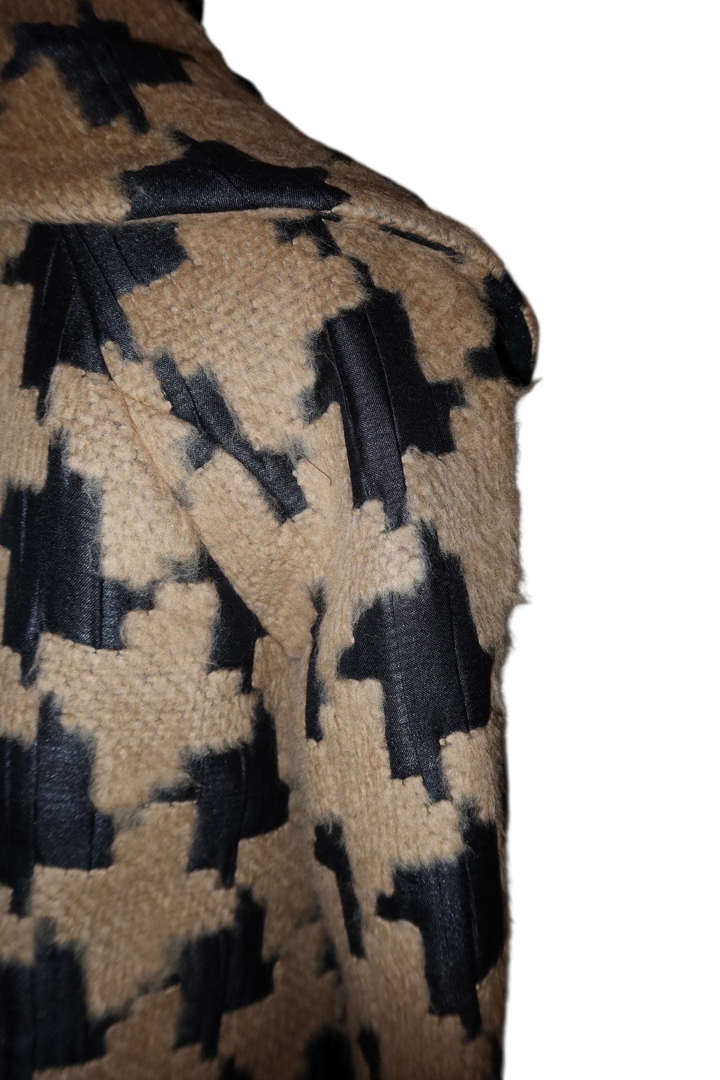 Escada black and camel houndstooth jacket