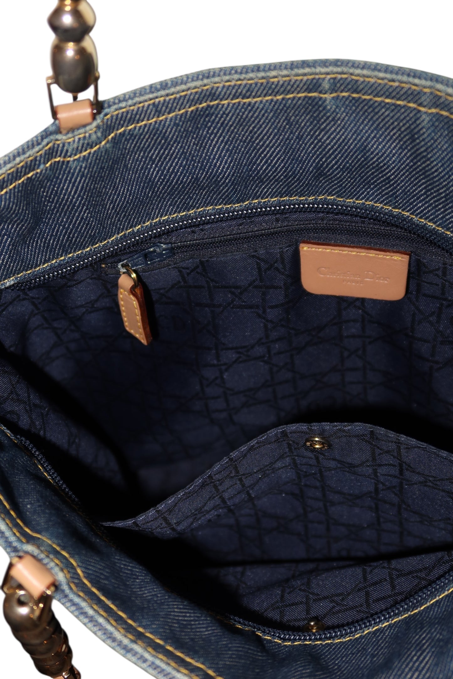 Dior denim tote bag