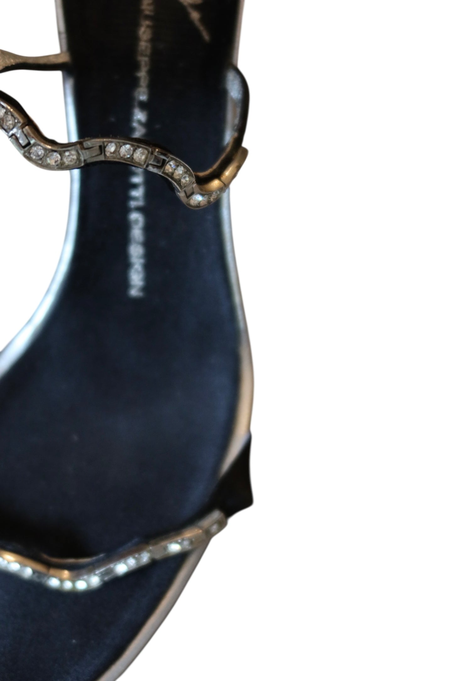 Giuseppe Zanotti heels with silver rhinestones strap (38)