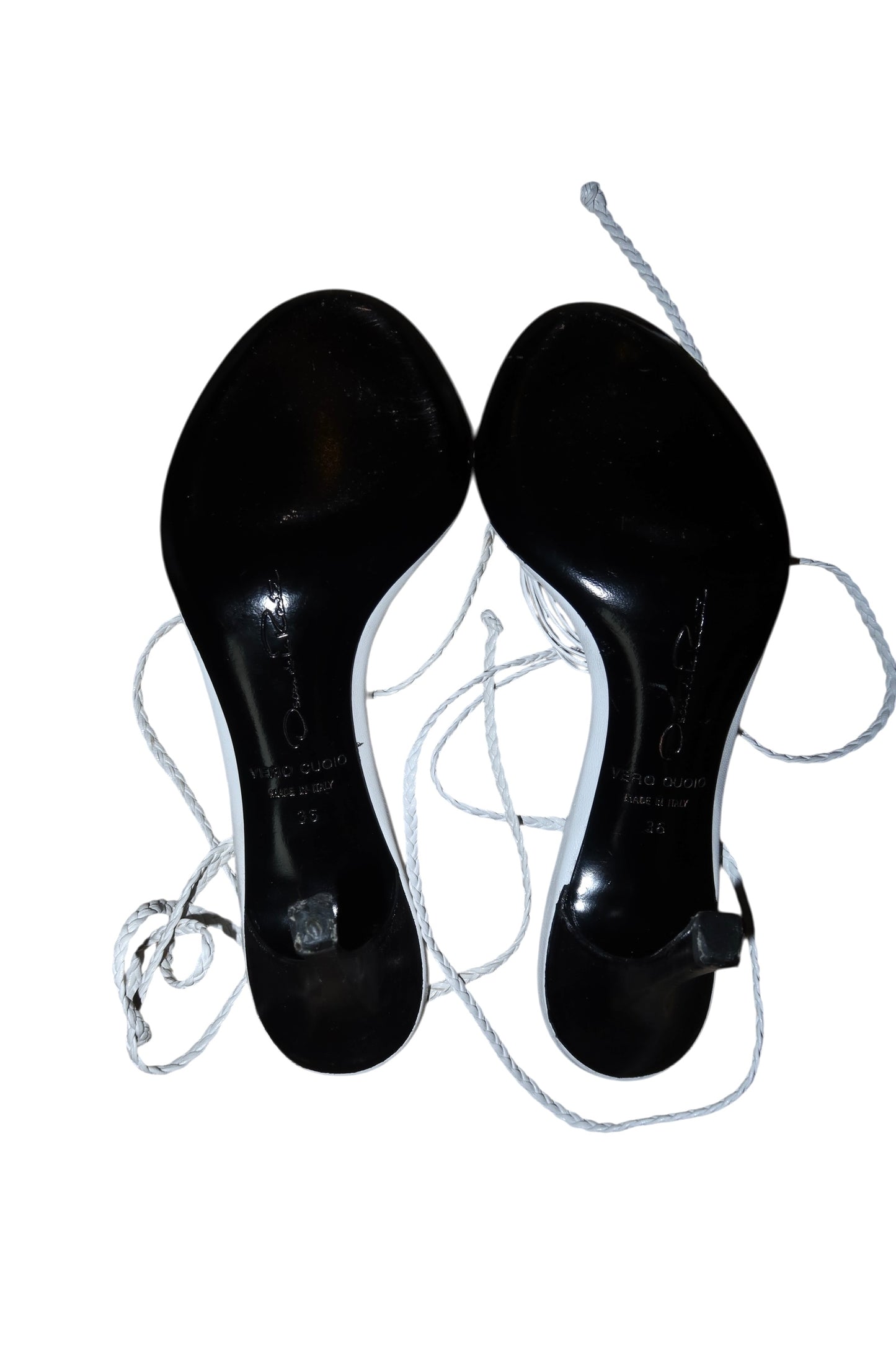 Oscar de la Renta white braided heels (36)