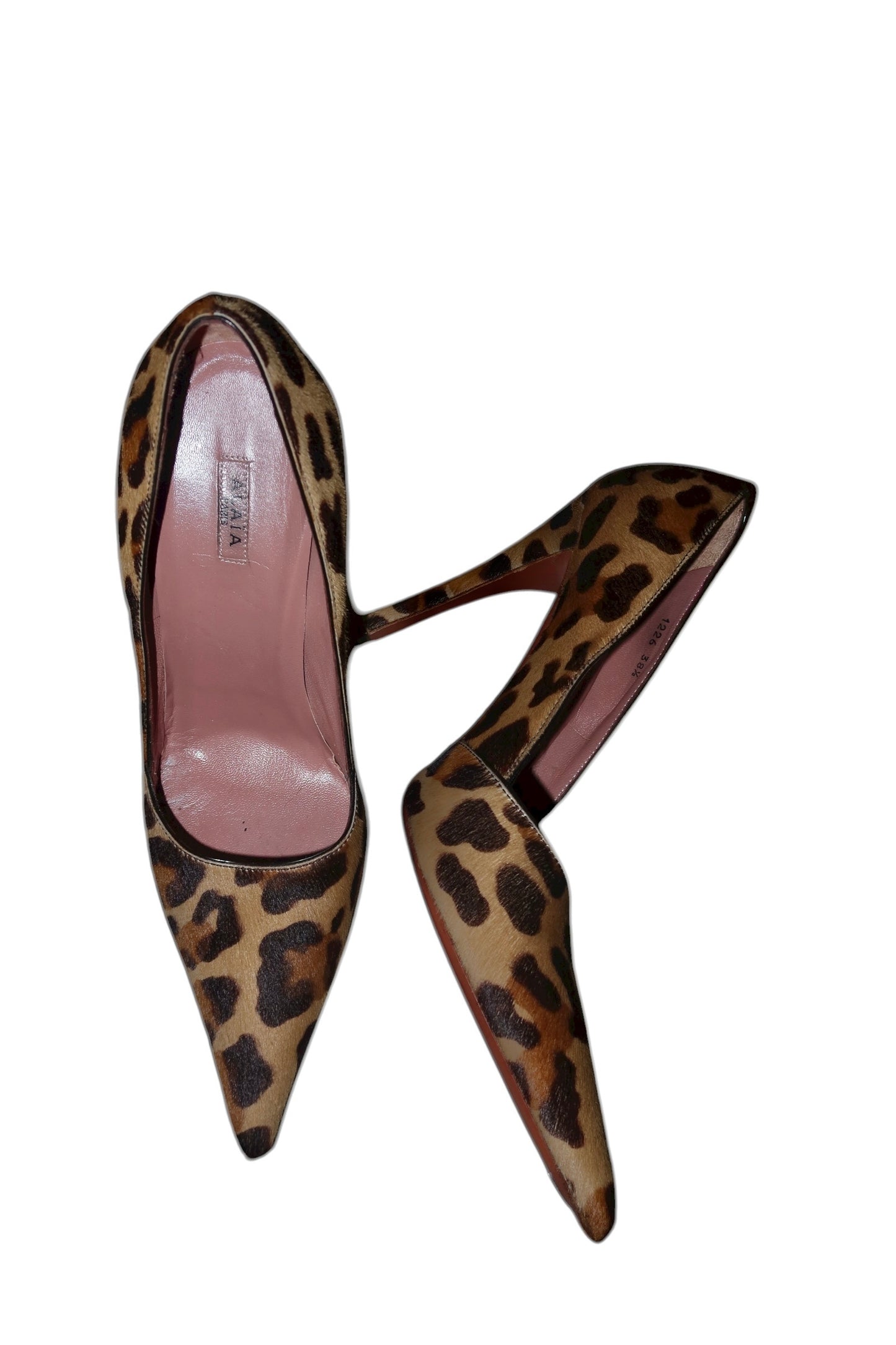 Alaïa leopard pony hair heels (38.5)