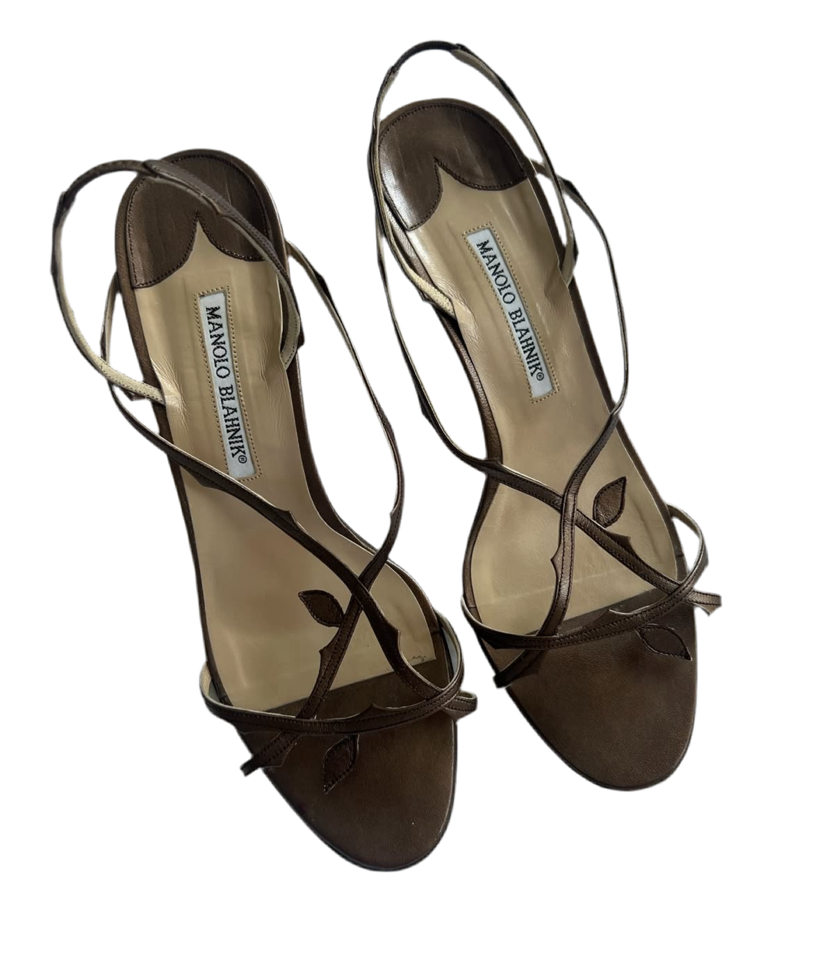 Manolo Blahnik bronze vine heels (38.5)