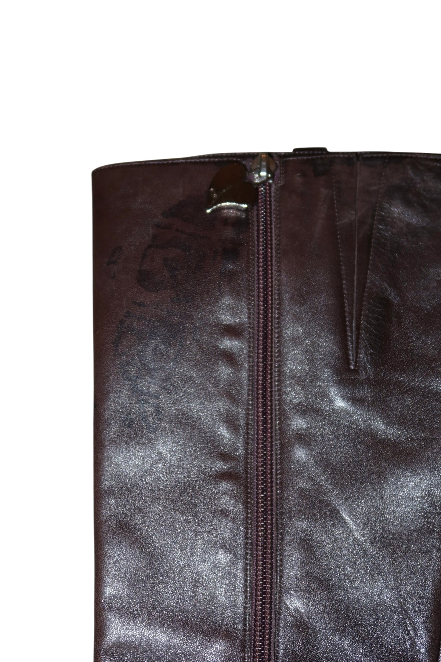 Escada brown boots with tortoise shell logo (37.5)
