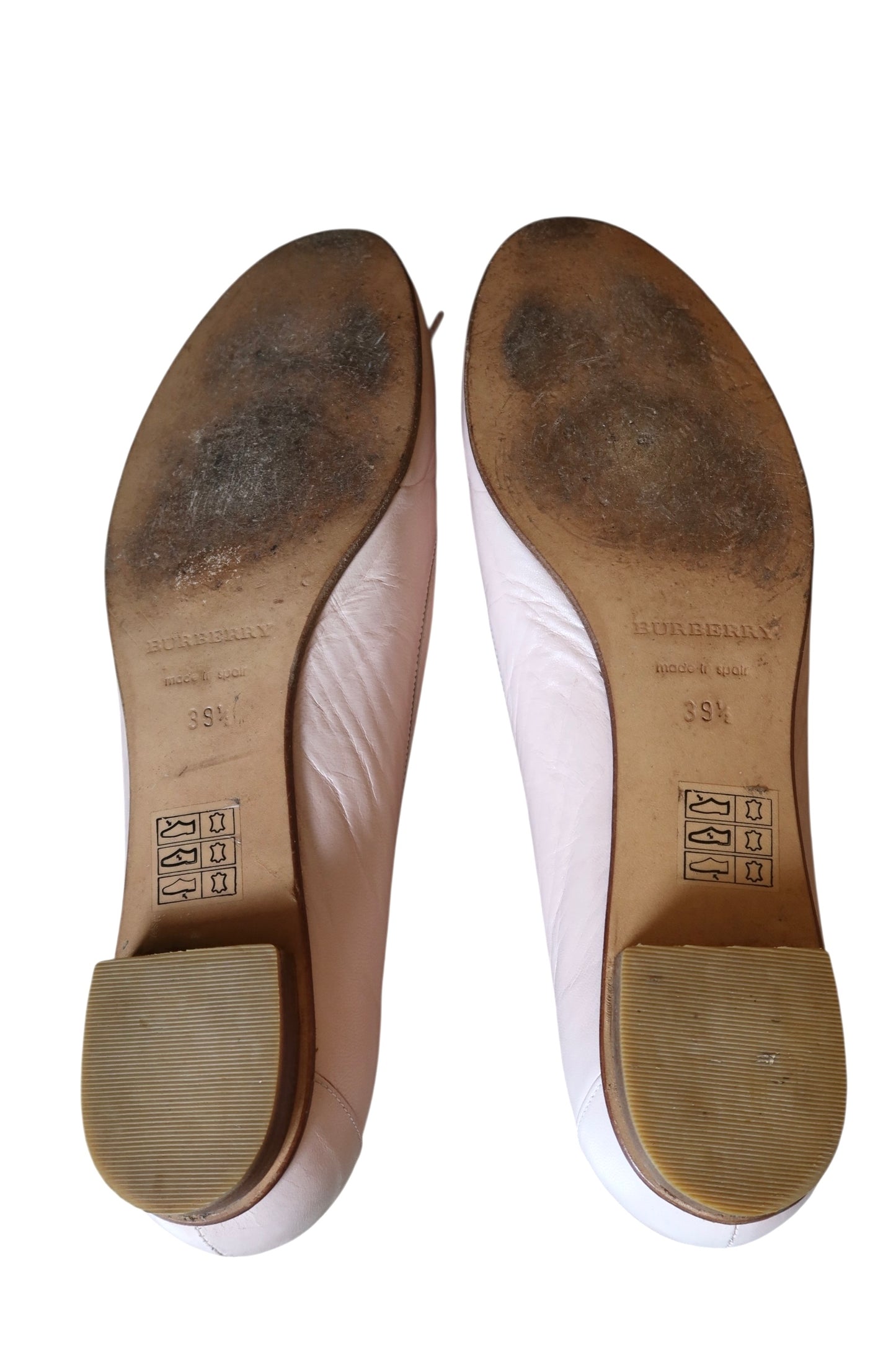 Burberry pale pink ballerina flats with bow (39.5)