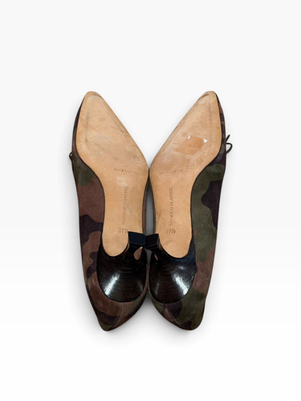 Manolo Blahnik camo kitten heels (37.5)