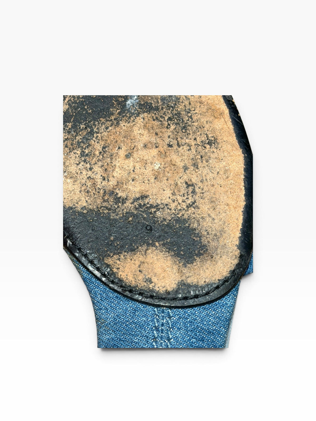 Casadei blue denim beaded mules (39)