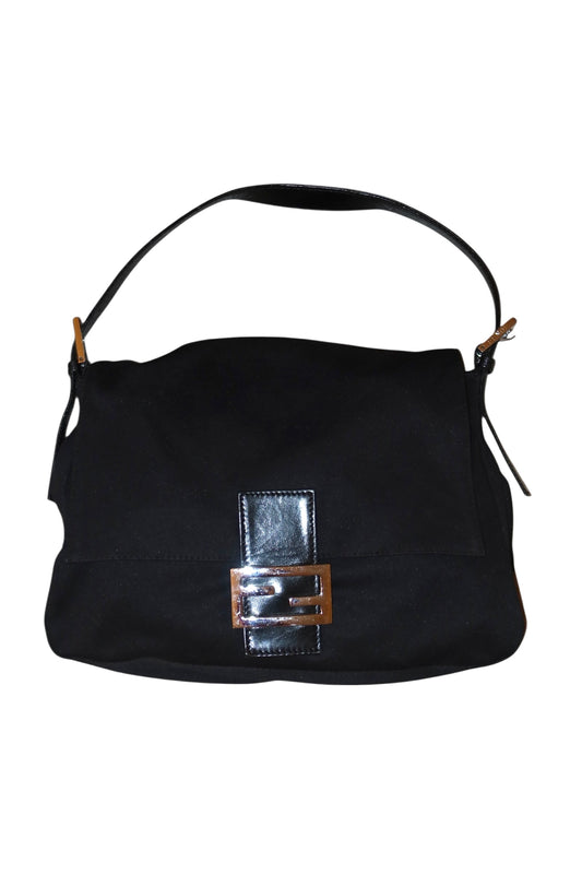 Fendi black neoprene small mama bag