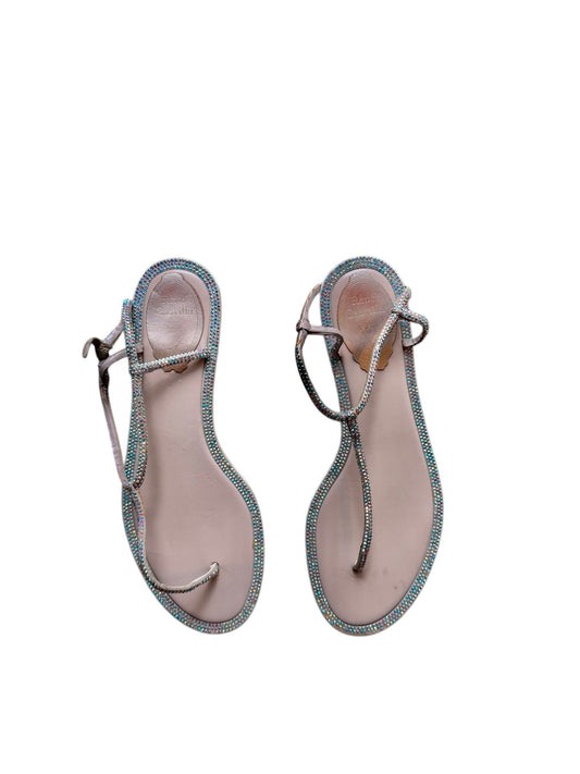Rene Caovilla multicolor rhinestone sandals (37)