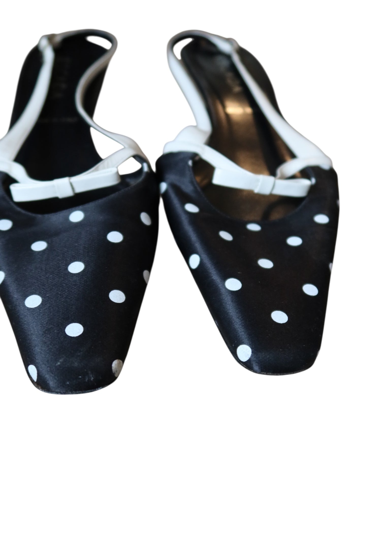 Escada black and white polka dot heels (38.5)
