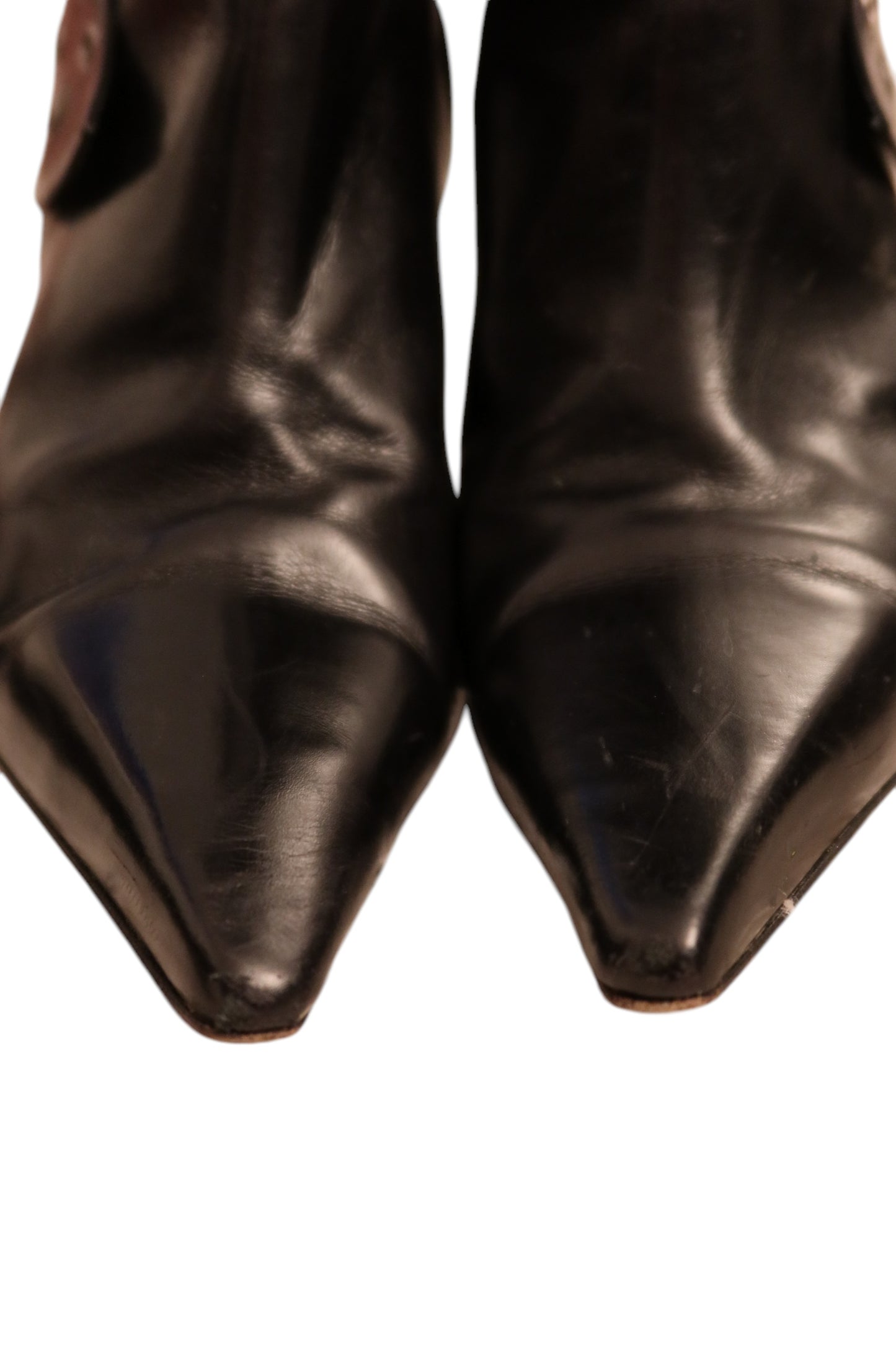 Dior black 2004 boots with silver buckle (35.5)