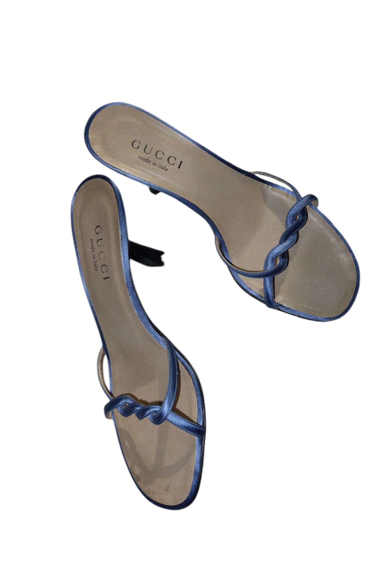 Gucci blue twisted slingbacks (7B)