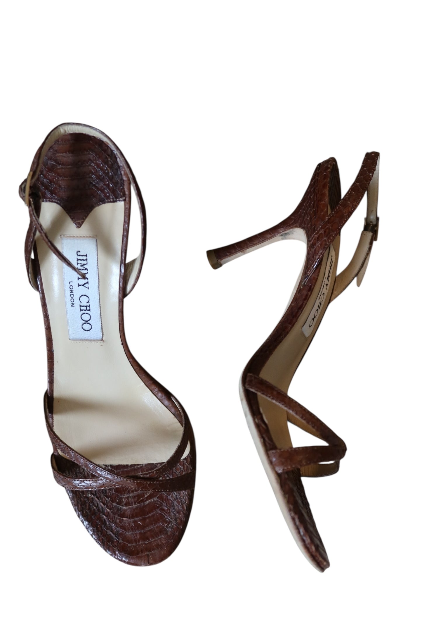 Jimmy Choo brown snakeskin heels (37.5)