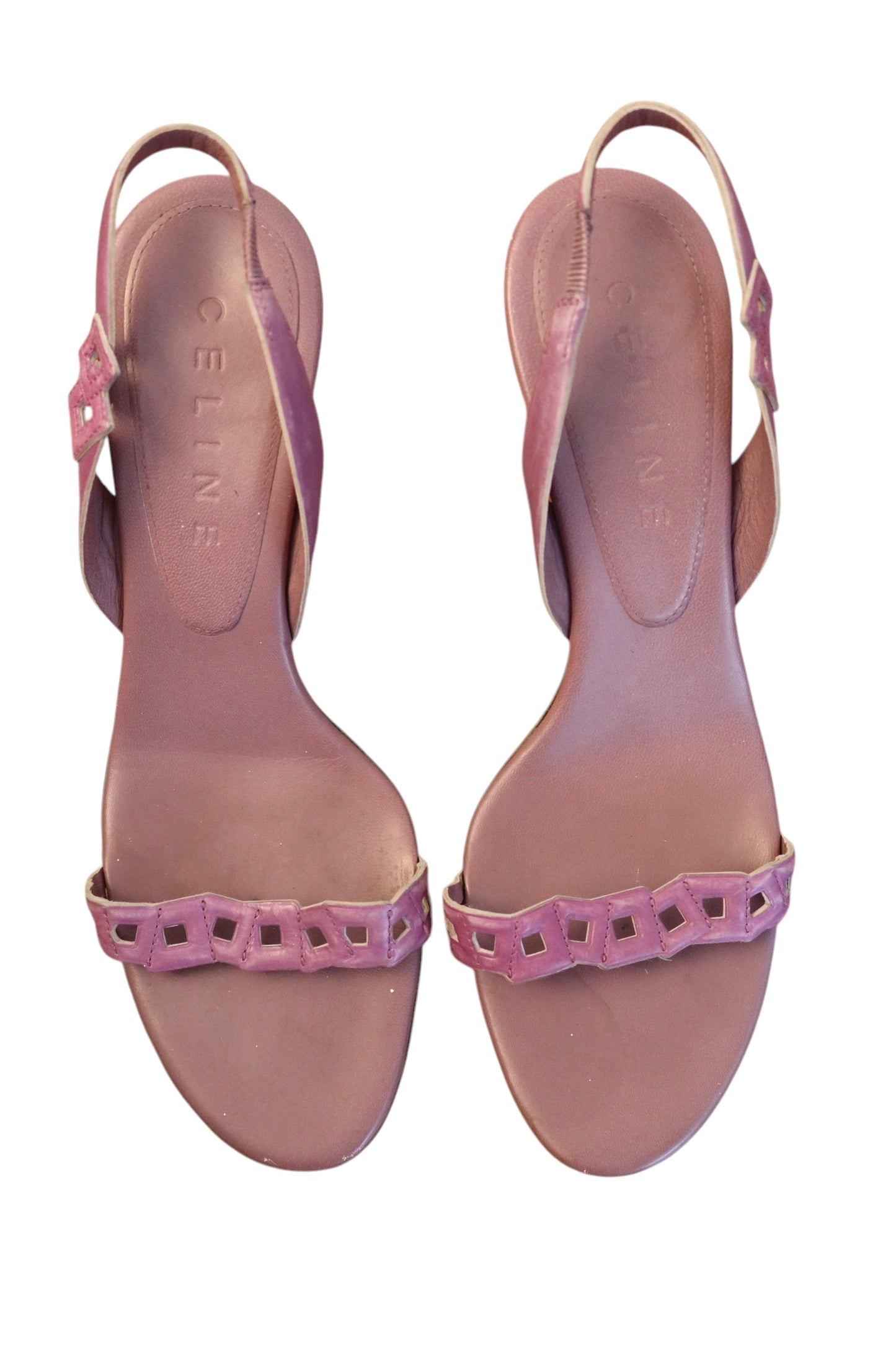 Celine mauve square strappings heels (39)