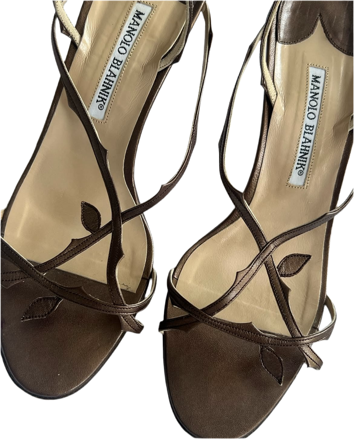 Manolo Blahnik bronze vine heels (38.5)