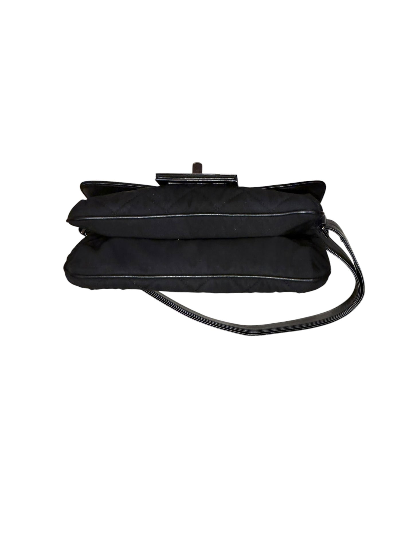 Chanel giant Mademoiselle black quilted nylon flap bag