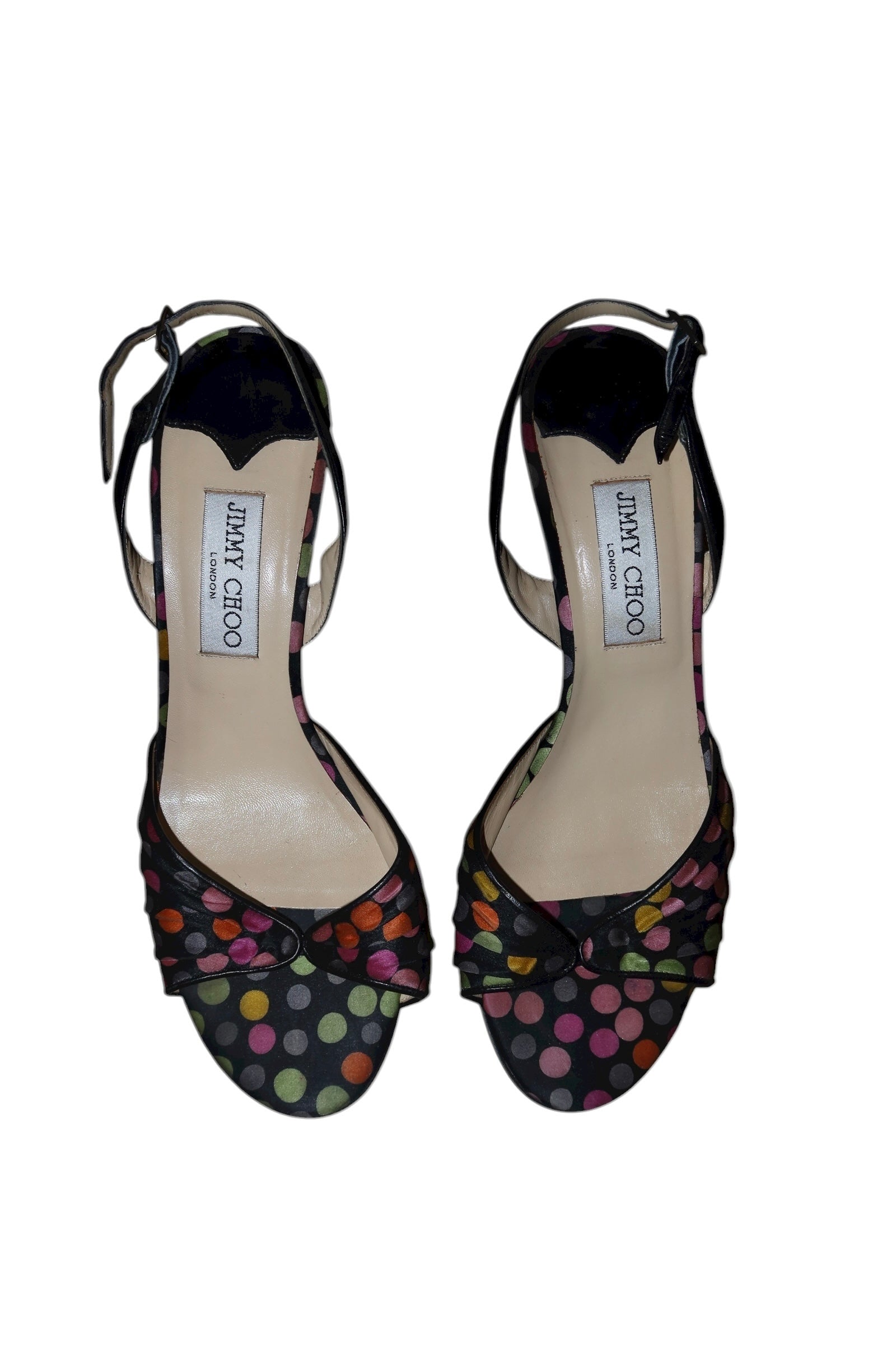 Jimmy Choo multi color polka dot heels (39) – The Viola Boutique
