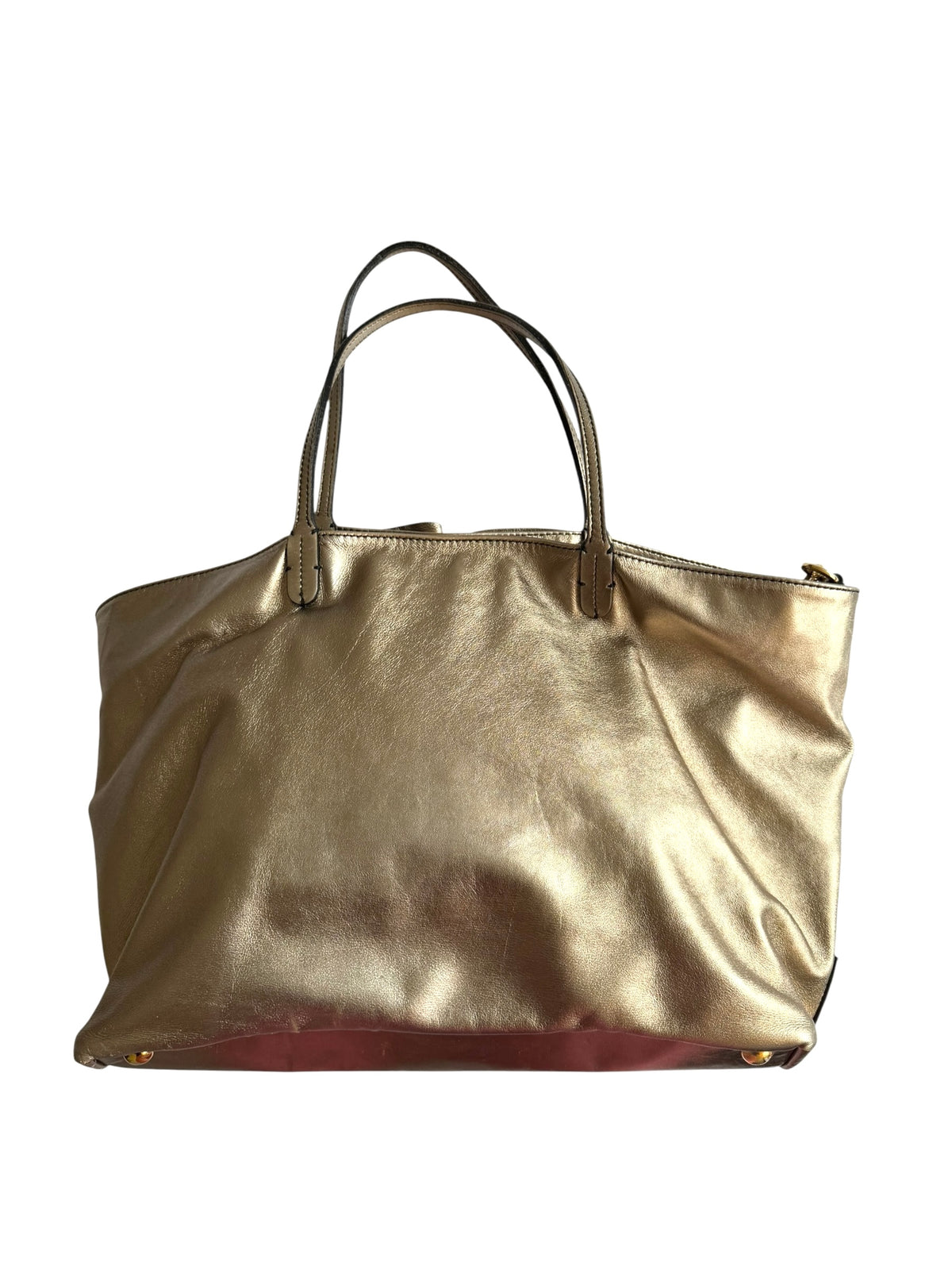 Valentino metallic rose gold Petale tote bag