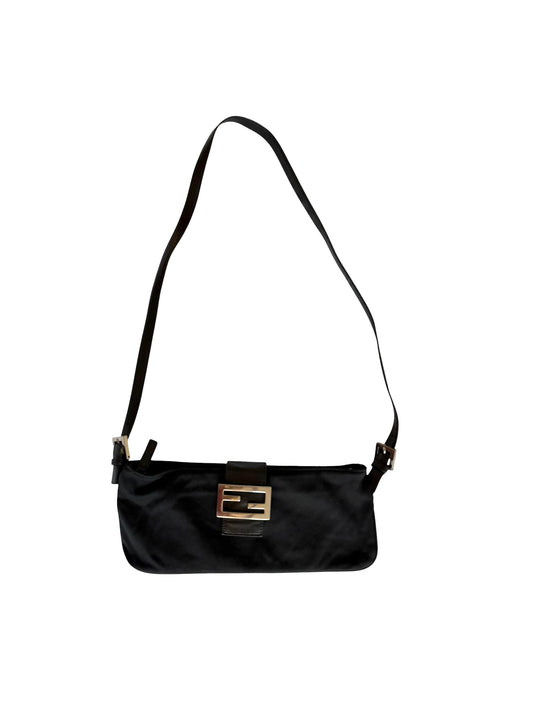 Fendi black neoprene shoulder bag