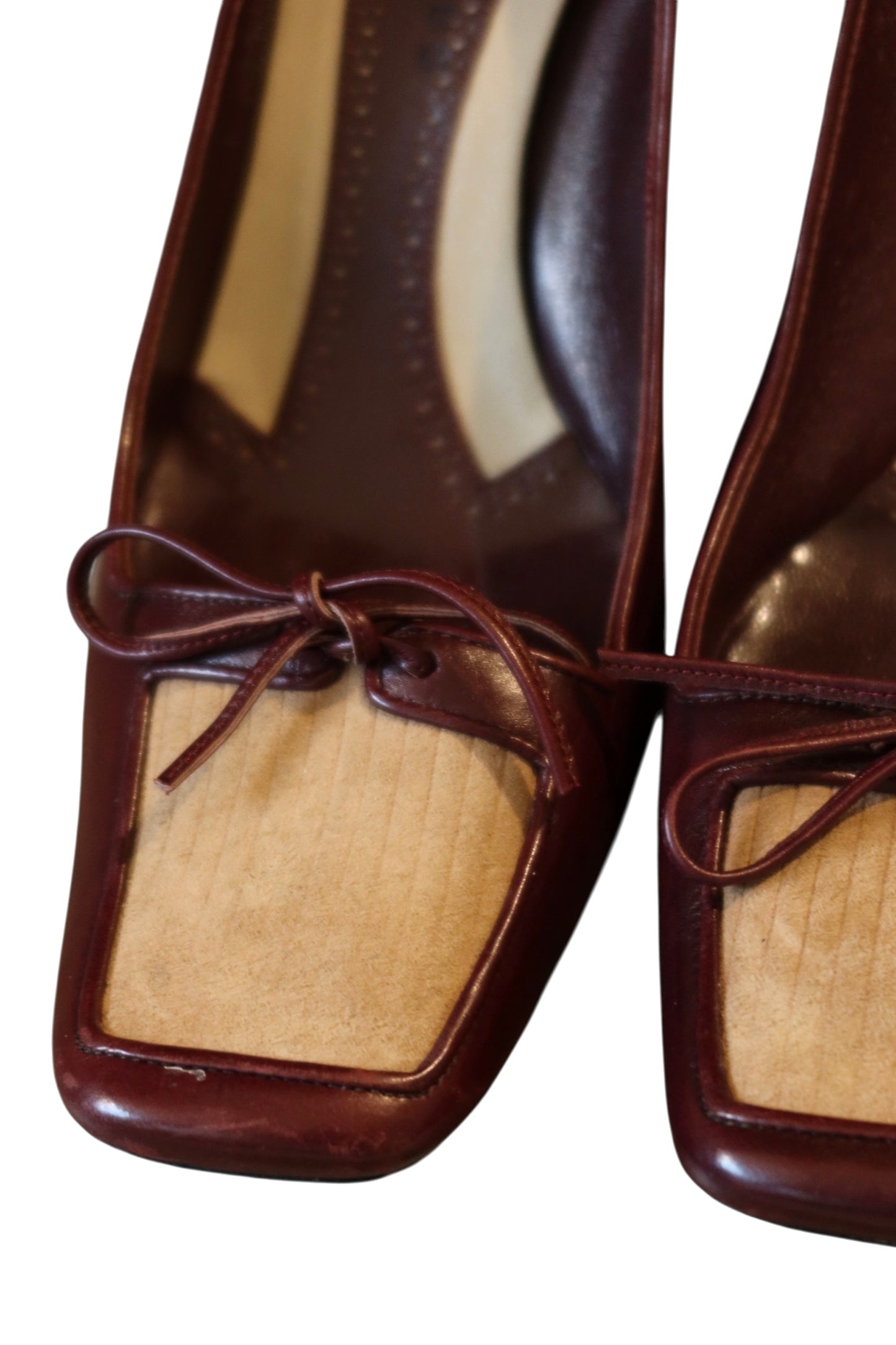 Marc Jacobs brown square toe heels