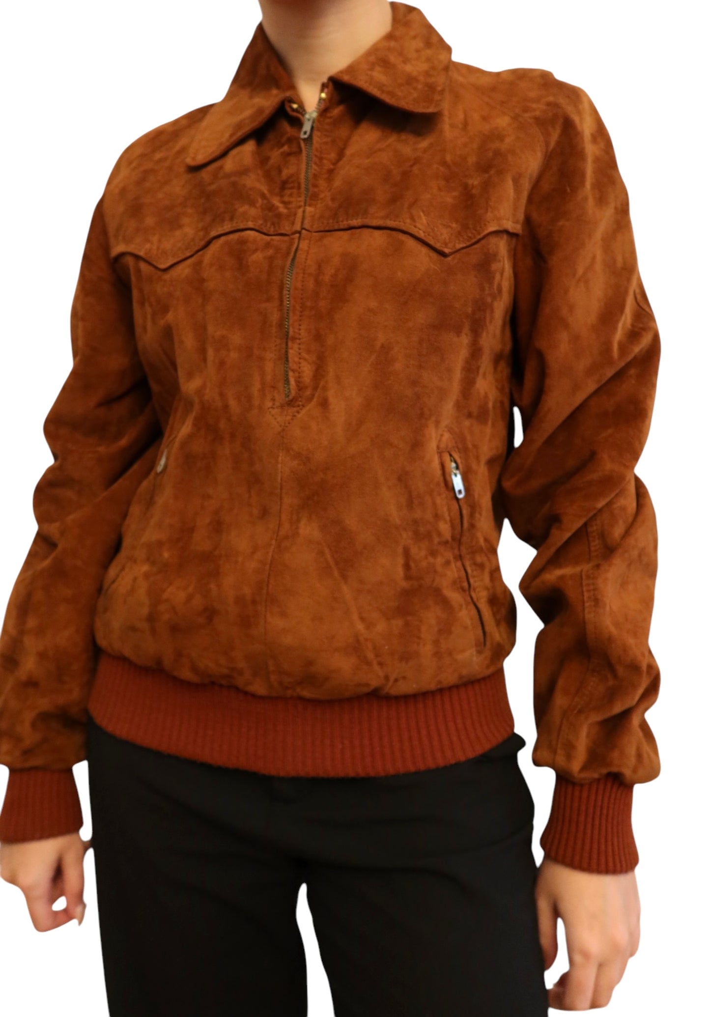 Yves Saint Laurent brown suede jacket