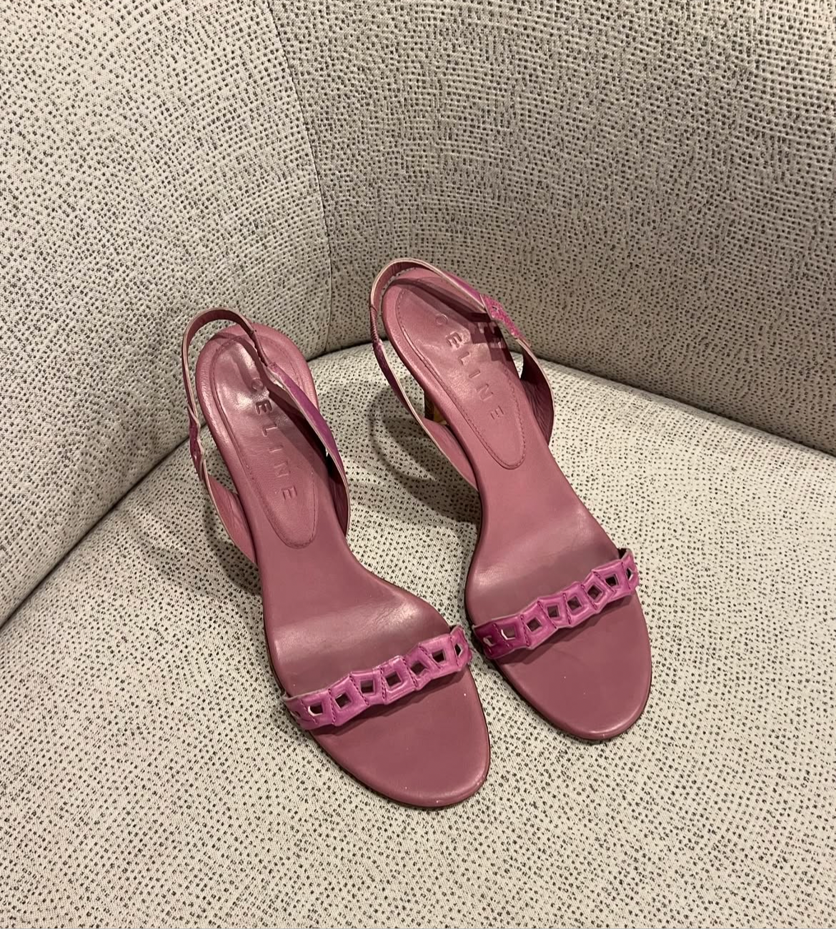 Celine mauve square strappings heels (39)