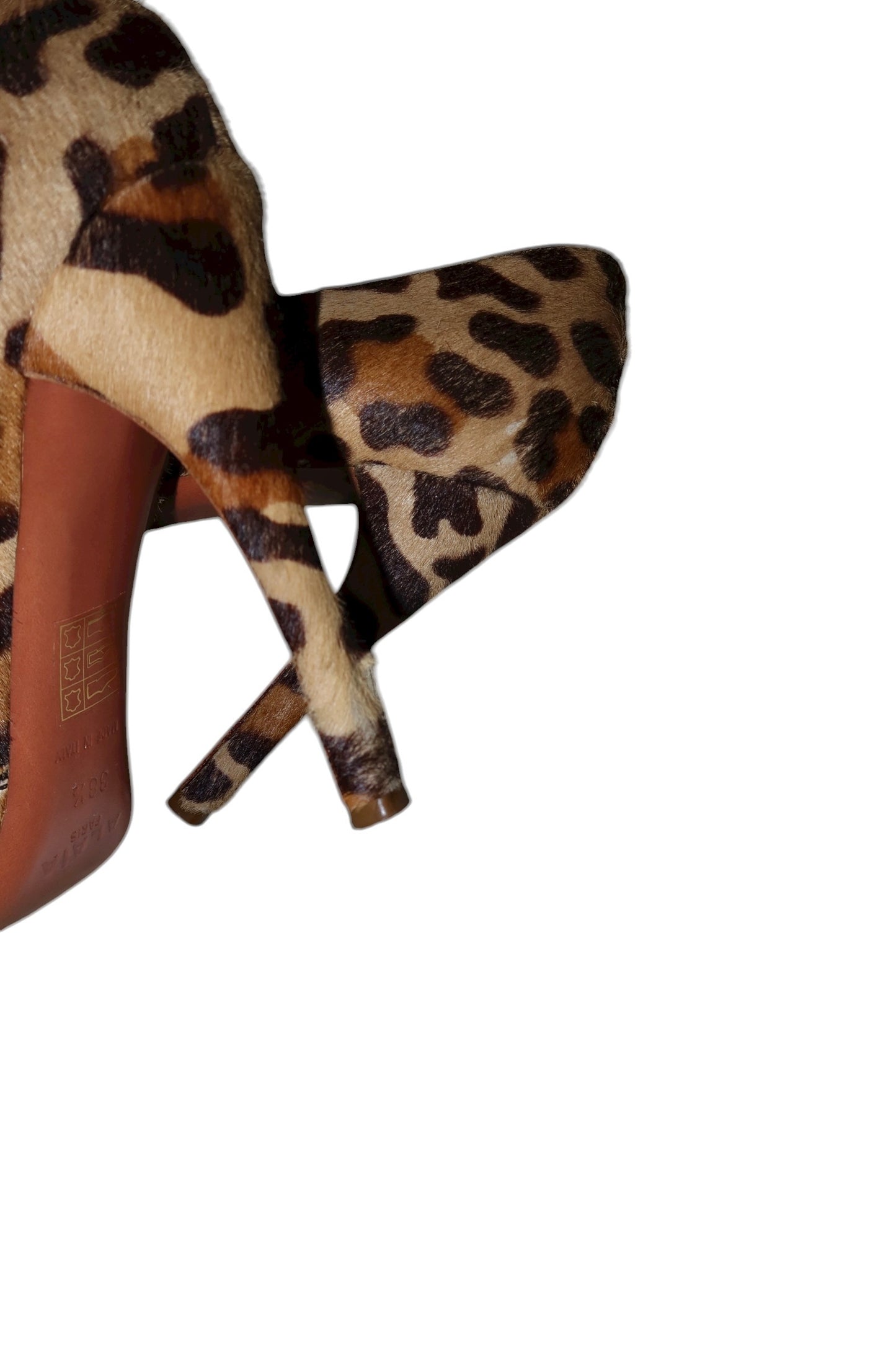 Alaïa leopard pony hair heels (38.5)