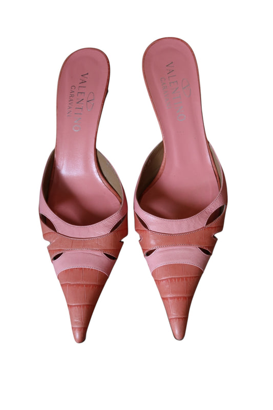 Valentino two tone pink leather heels (38)
