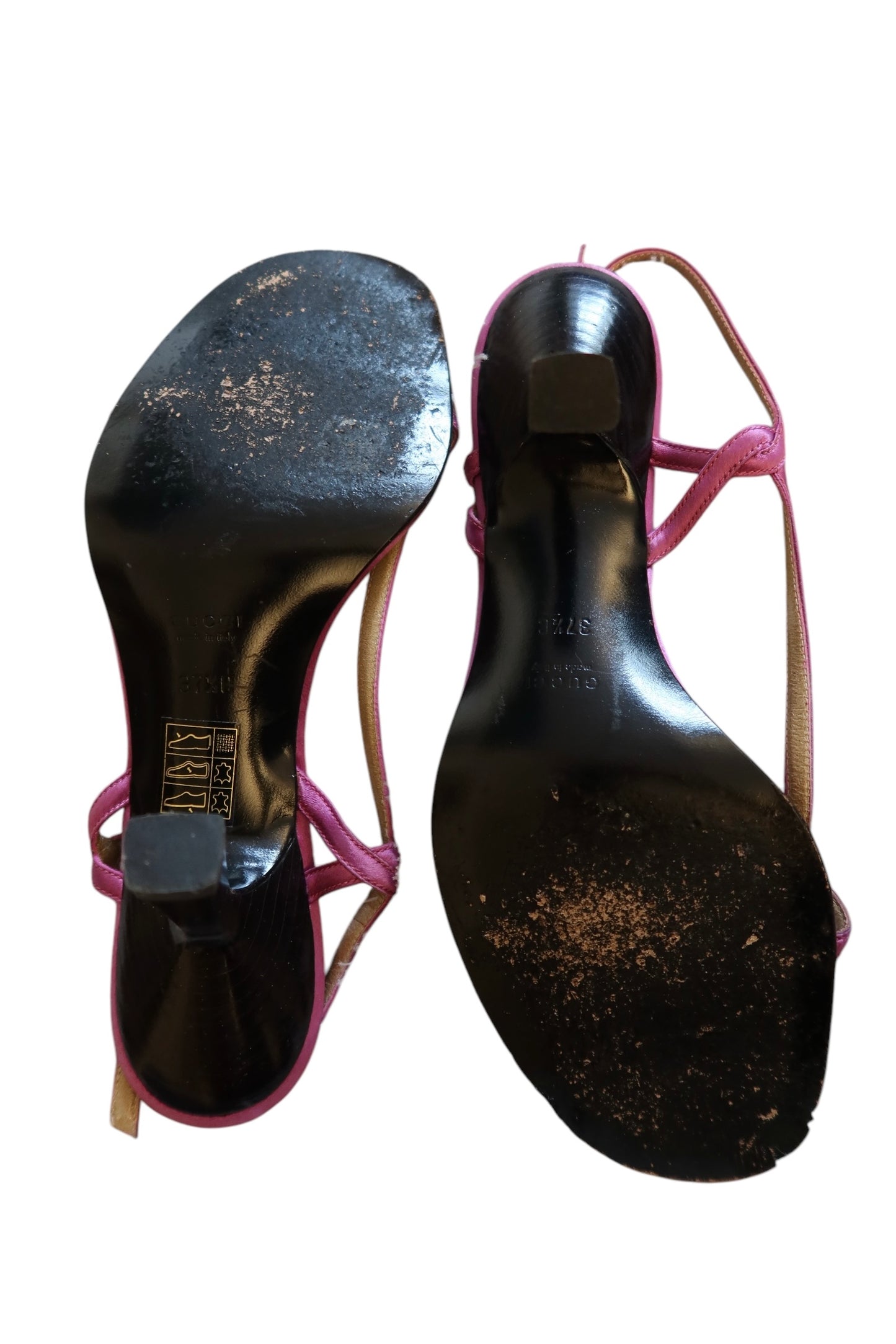 Gucci pink twisted slingbacks (37.5)