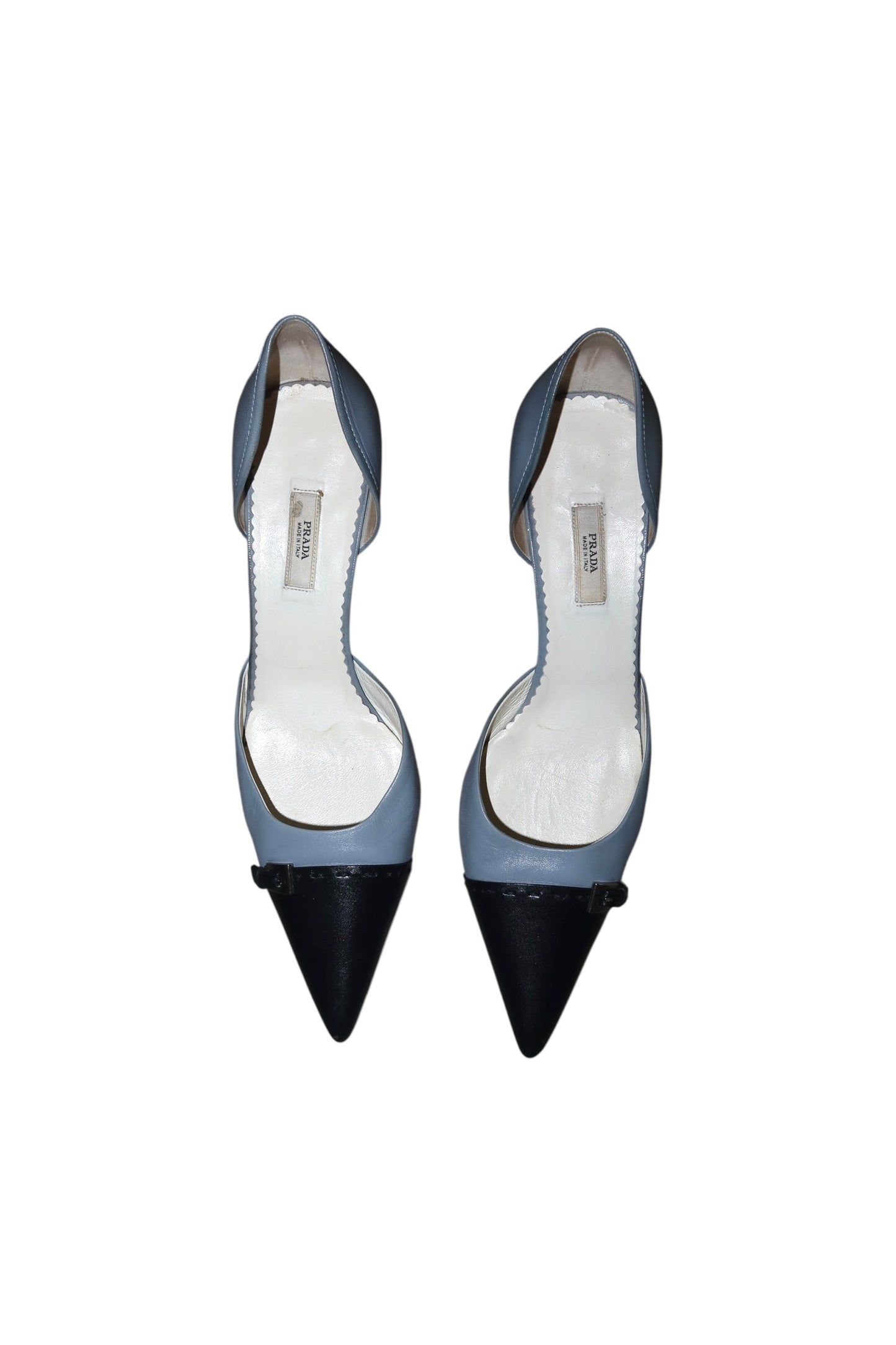 Prada light blue and black heels (37.5)