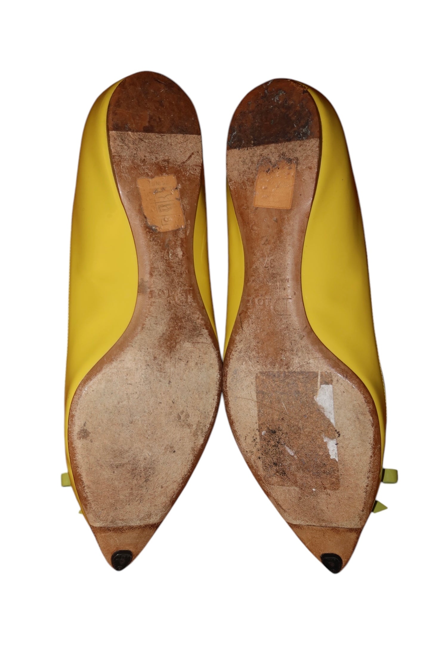 Dior yellow and green flats with bow detail (37)