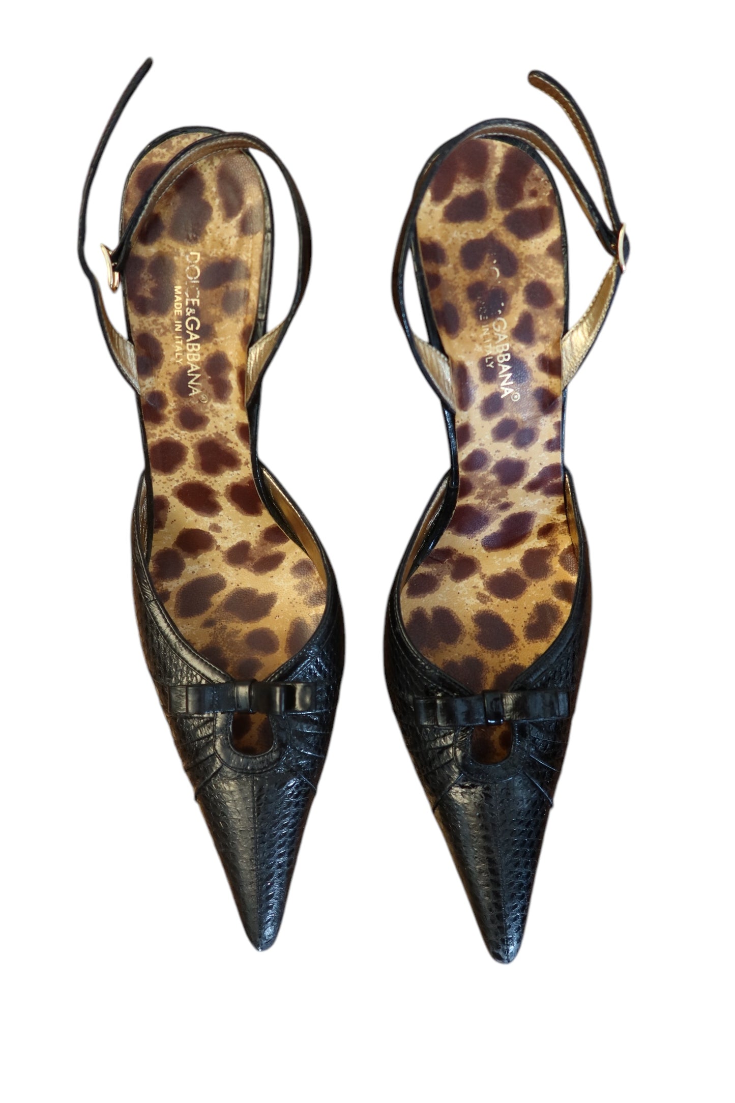 Dolce & Gabbana black eel slingbacks with bow detail (41)