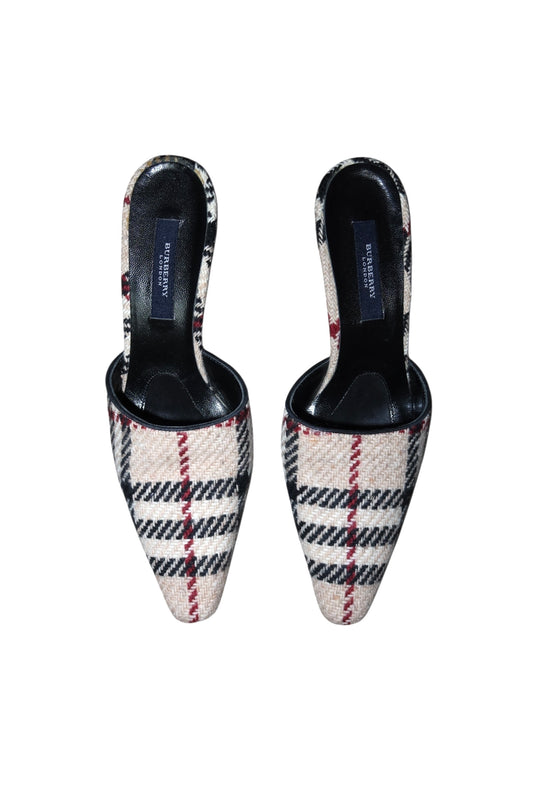 Burberry nova check mules (6M)