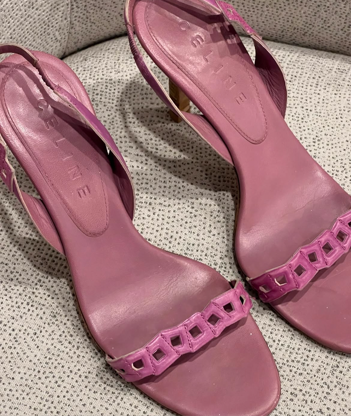 Celine mauve square strappings heels (39)
